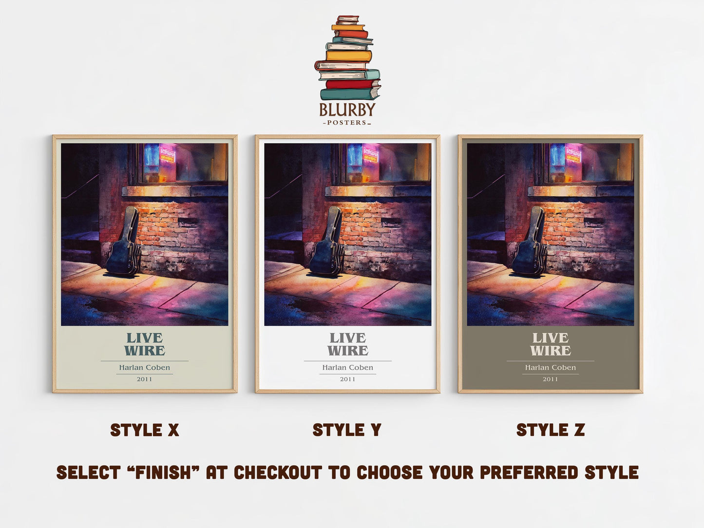 Live Wire by Harlan Coben | Book Poster | Literary Art Gift For Book Lover | Novel Inspired Wall Art | Free Delivery