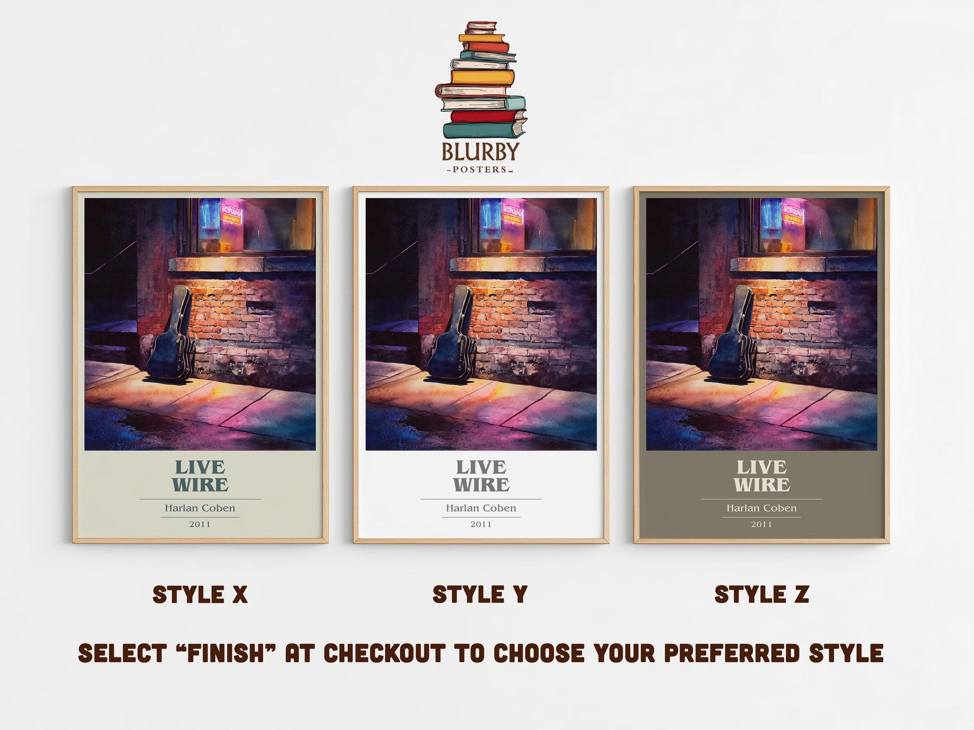 Live Wire by Harlan Coben | Book Poster | Literary Art Gift For Book Lover | Novel Inspired Wall Art | Free Delivery