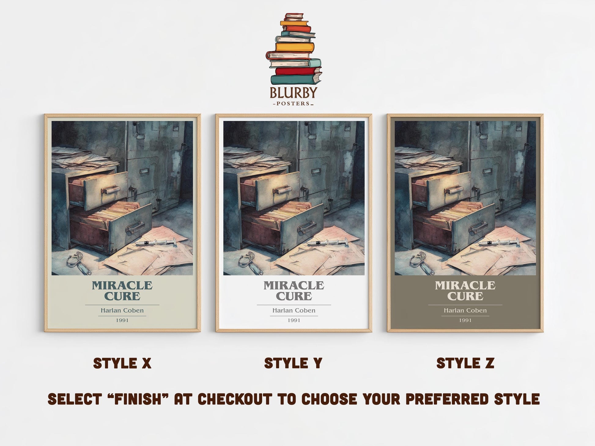 Miracle Cure by Harlan Coben | Book Poster | Literary Art Gift For Book Lover | Novel Inspired Wall Art | Free Delivery