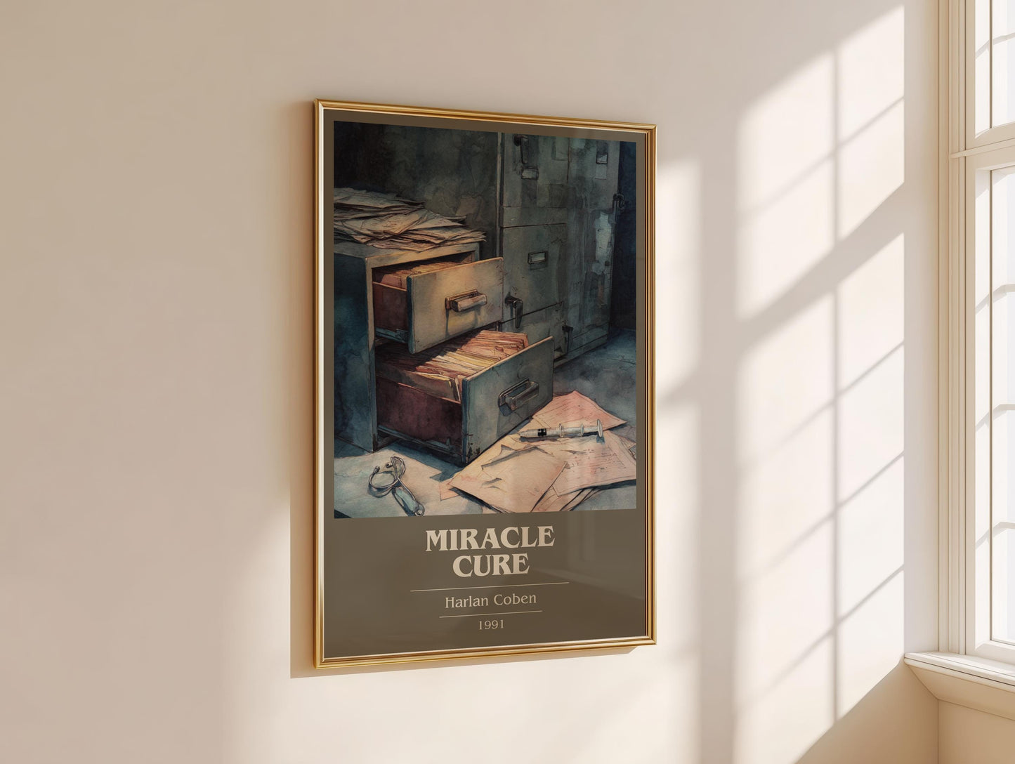 Miracle Cure by Harlan Coben | Book Poster | Literary Art Gift For Book Lover | Novel Inspired Wall Art | Free Delivery