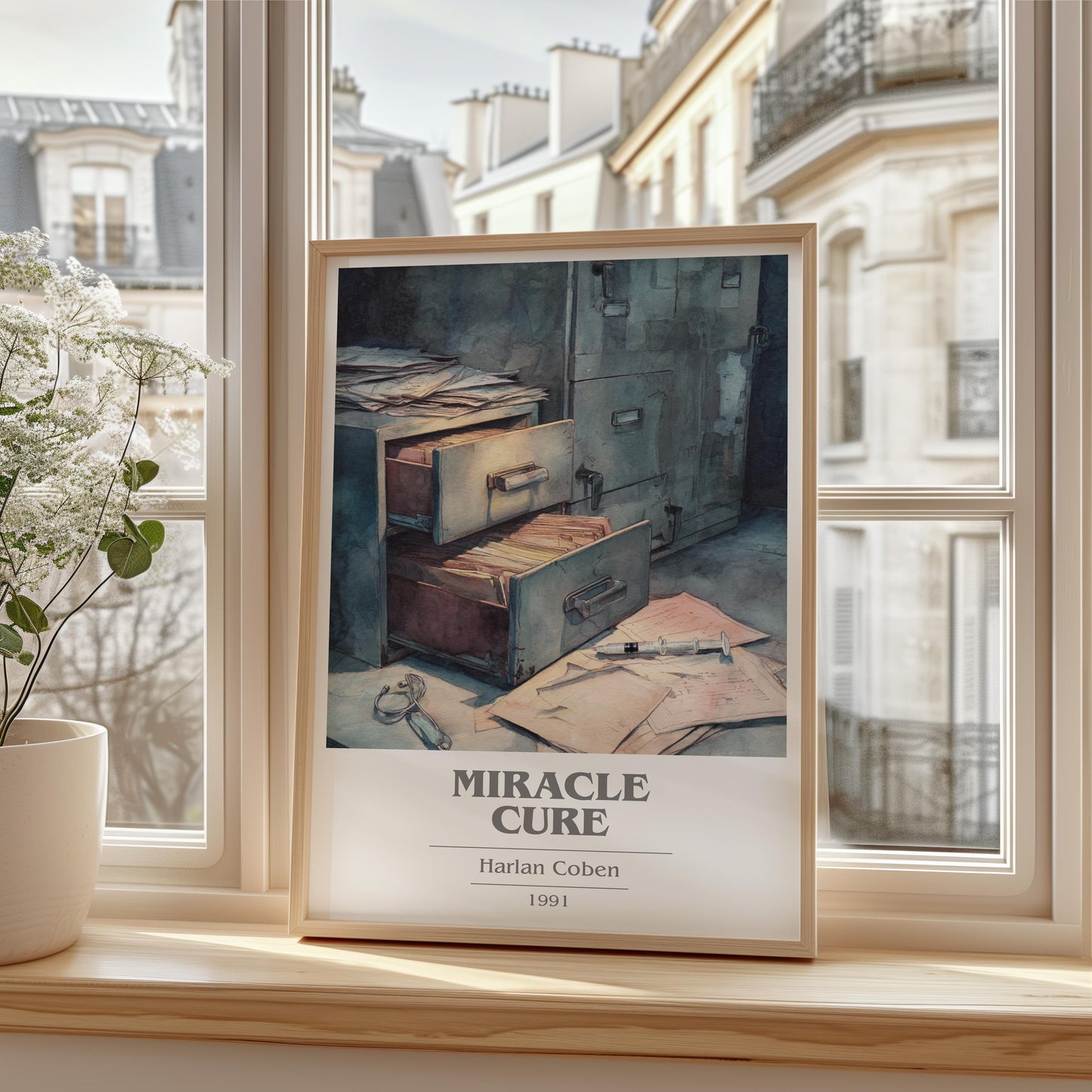 Miracle Cure by Harlan Coben | Book Poster | Literary Art Gift For Book Lover | Novel Inspired Wall Art | Free Delivery