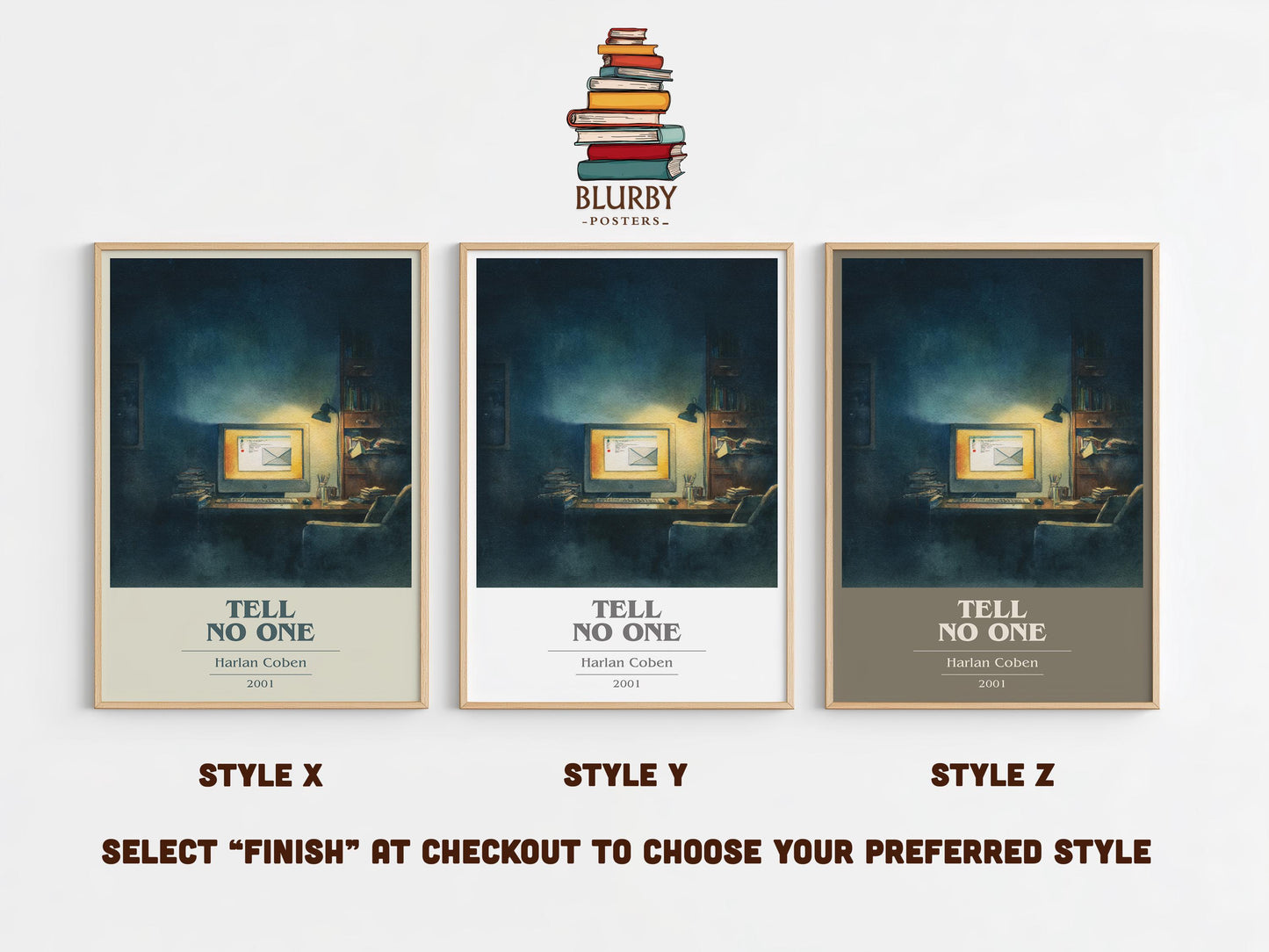 Tell No One by Harlan Coben | Book Poster | Literary Art Gift For Book Lover | Novel Inspired Wall Art | Free Delivery