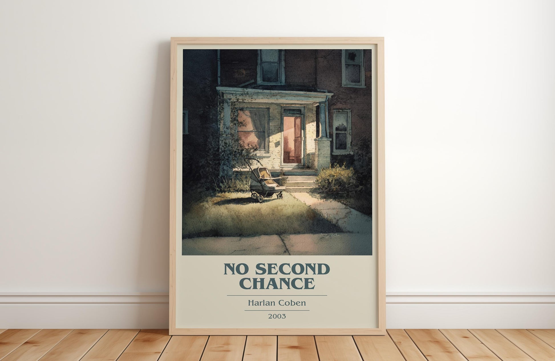 No Second Chance by Harlan Coben | Book Poster | Literary Art Gift For Book Lover | Novel Inspired Wall Art | Free Delivery