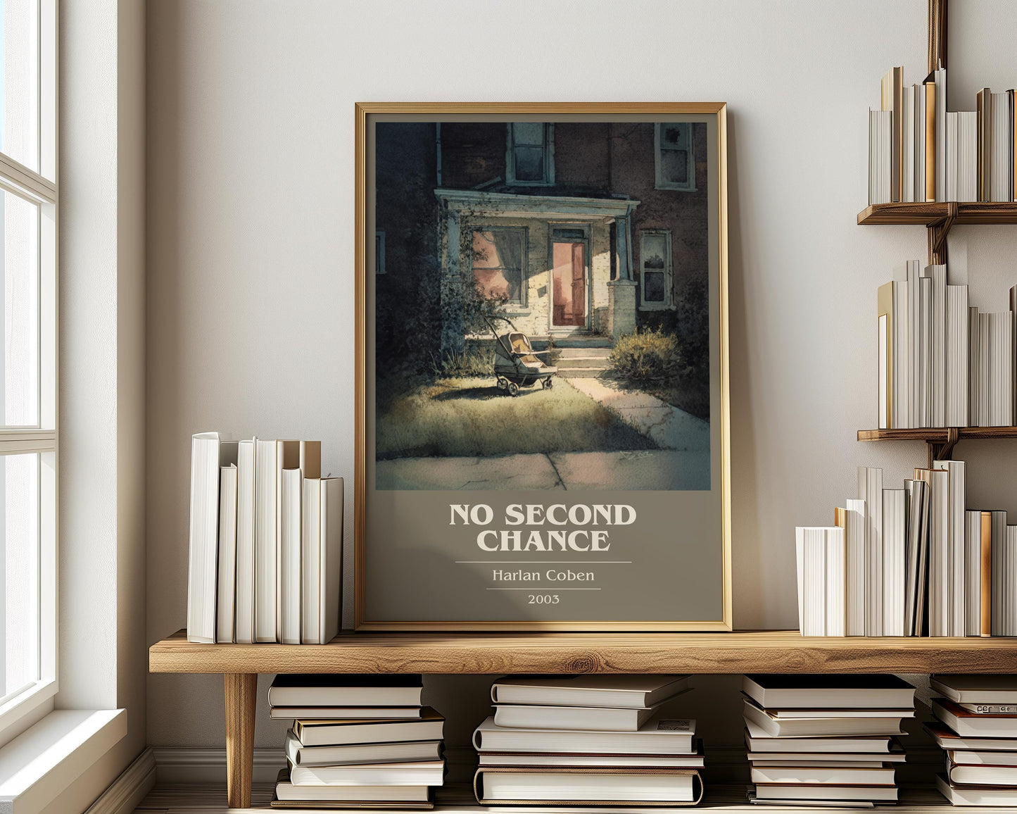 No Second Chance by Harlan Coben | Book Poster | Literary Art Gift For Book Lover | Novel Inspired Wall Art | Free Delivery