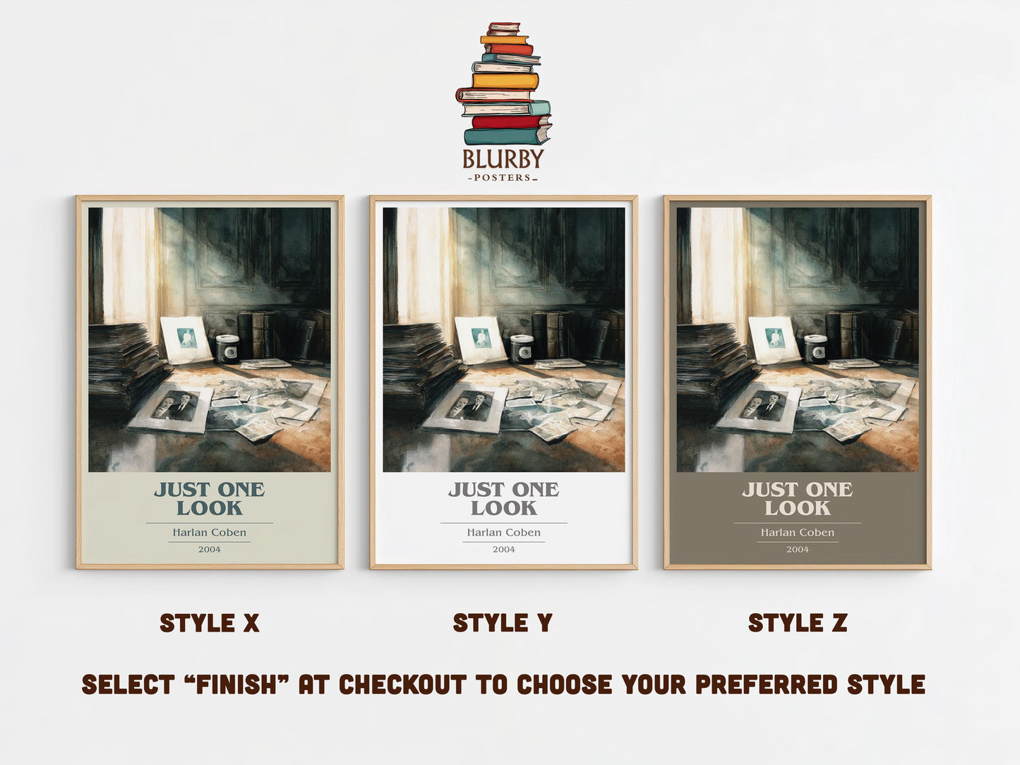 Just One Look by Harlan Coben | Book Poster | Literary Art Gift For Book Lover | Novel Inspired Wall Art | Free Delivery