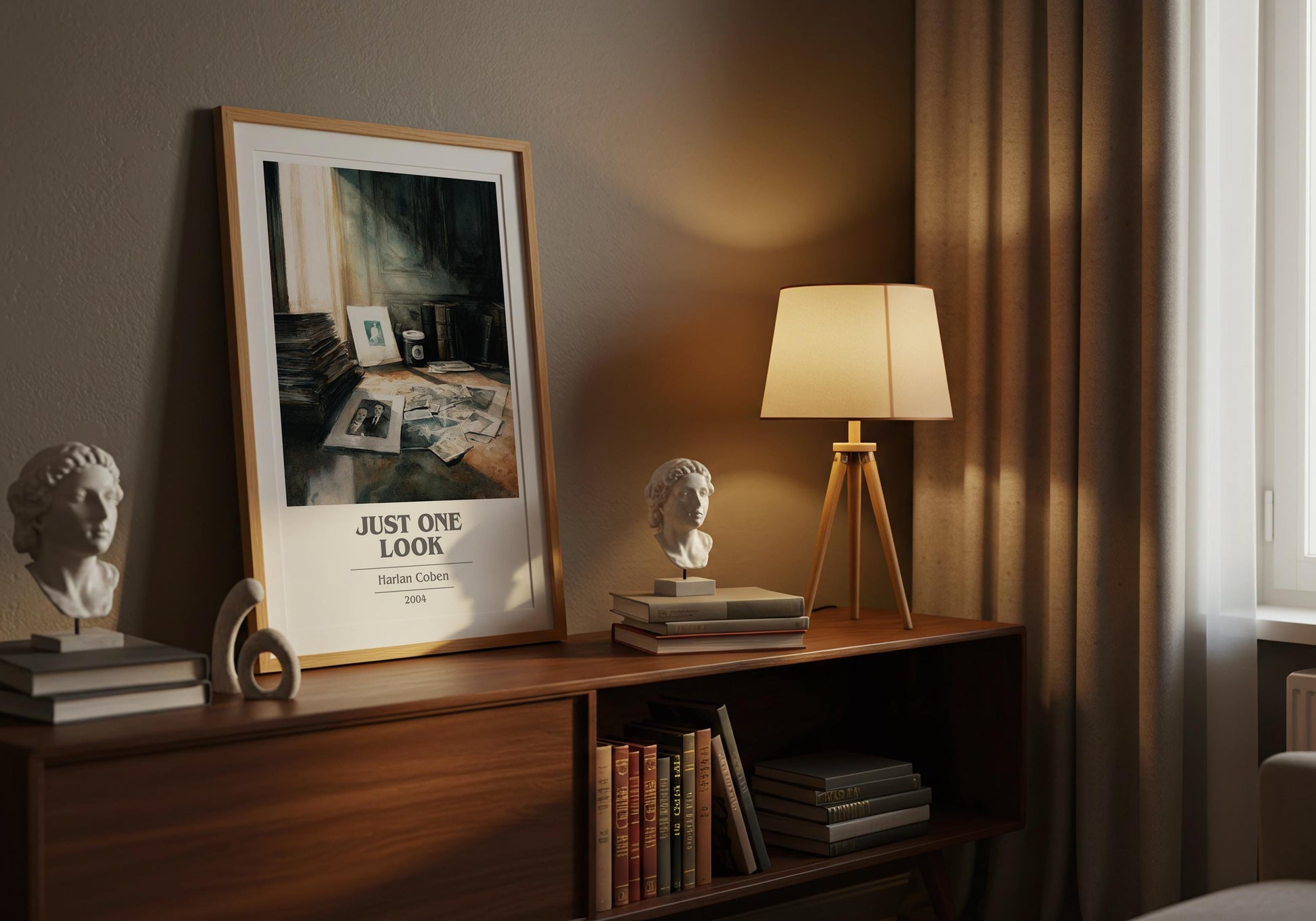 Just One Look by Harlan Coben | Book Poster | Literary Art Gift For Book Lover | Novel Inspired Wall Art | Free Delivery