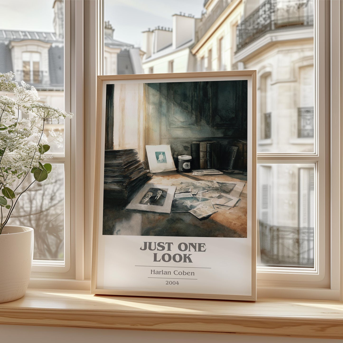 Just One Look by Harlan Coben | Book Poster | Literary Art Gift For Book Lover | Novel Inspired Wall Art | Free Delivery