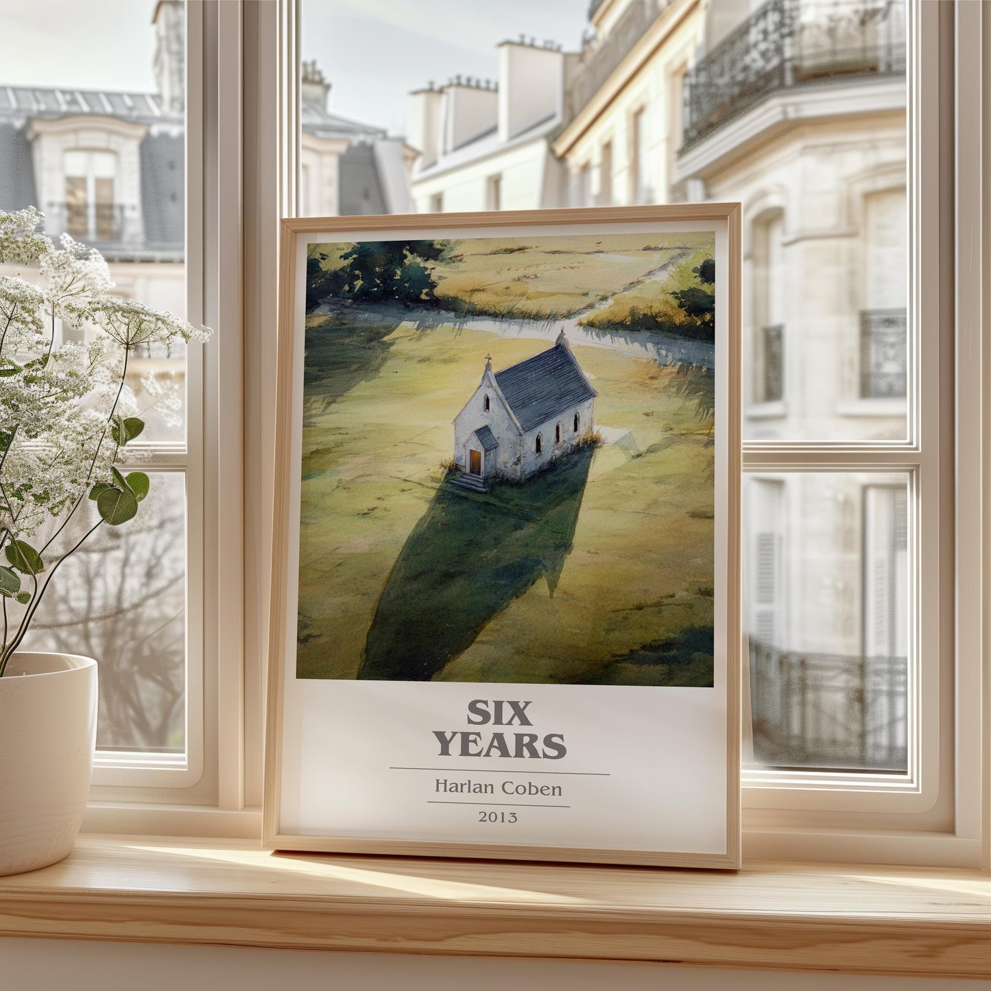 Six Years by Harlan Coben | Book Poster | Literary Art Gift For Book Lover | Novel Inspired Wall Art | Free Delivery
