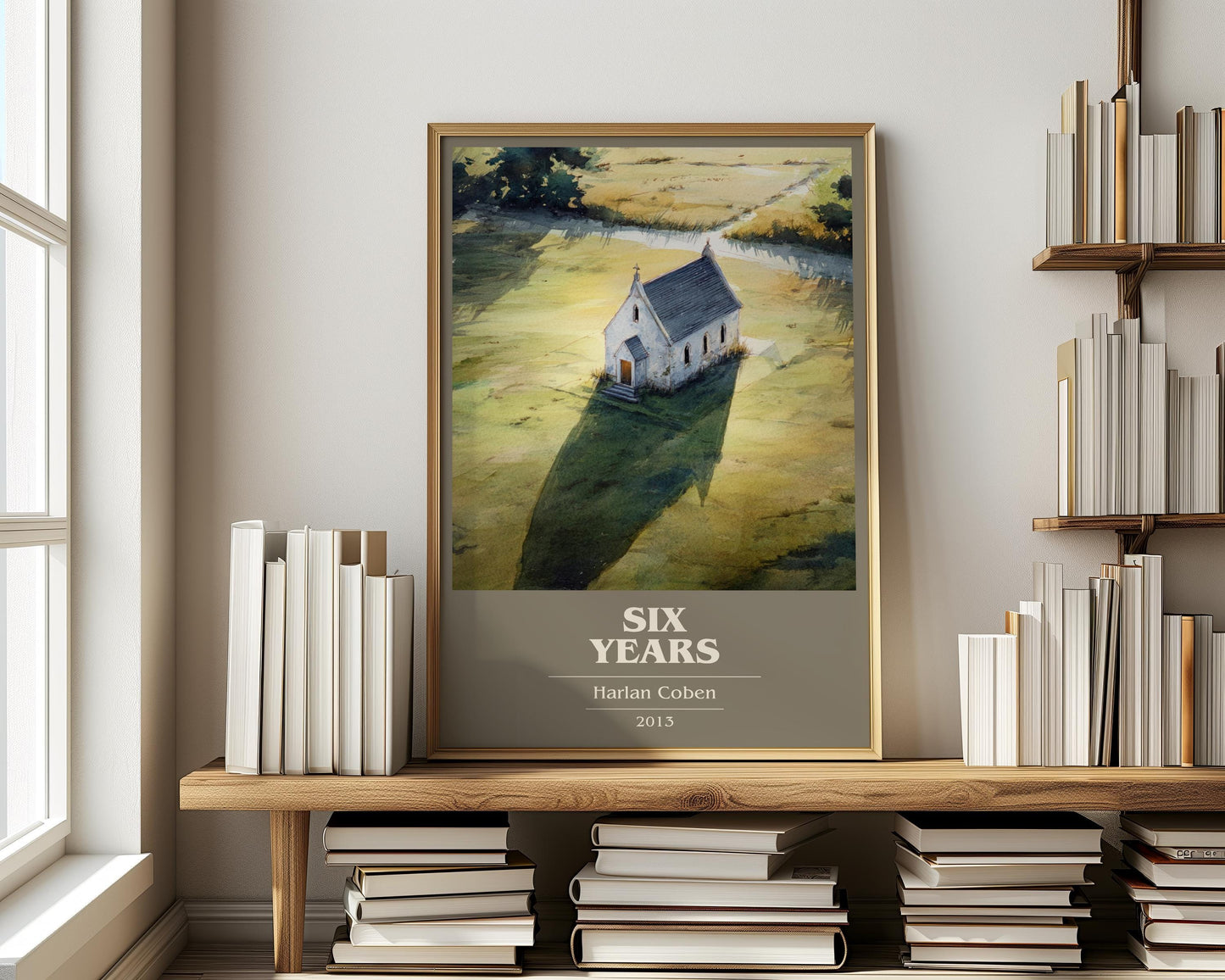 Six Years by Harlan Coben | Book Poster | Literary Art Gift For Book Lover | Novel Inspired Wall Art | Free Delivery