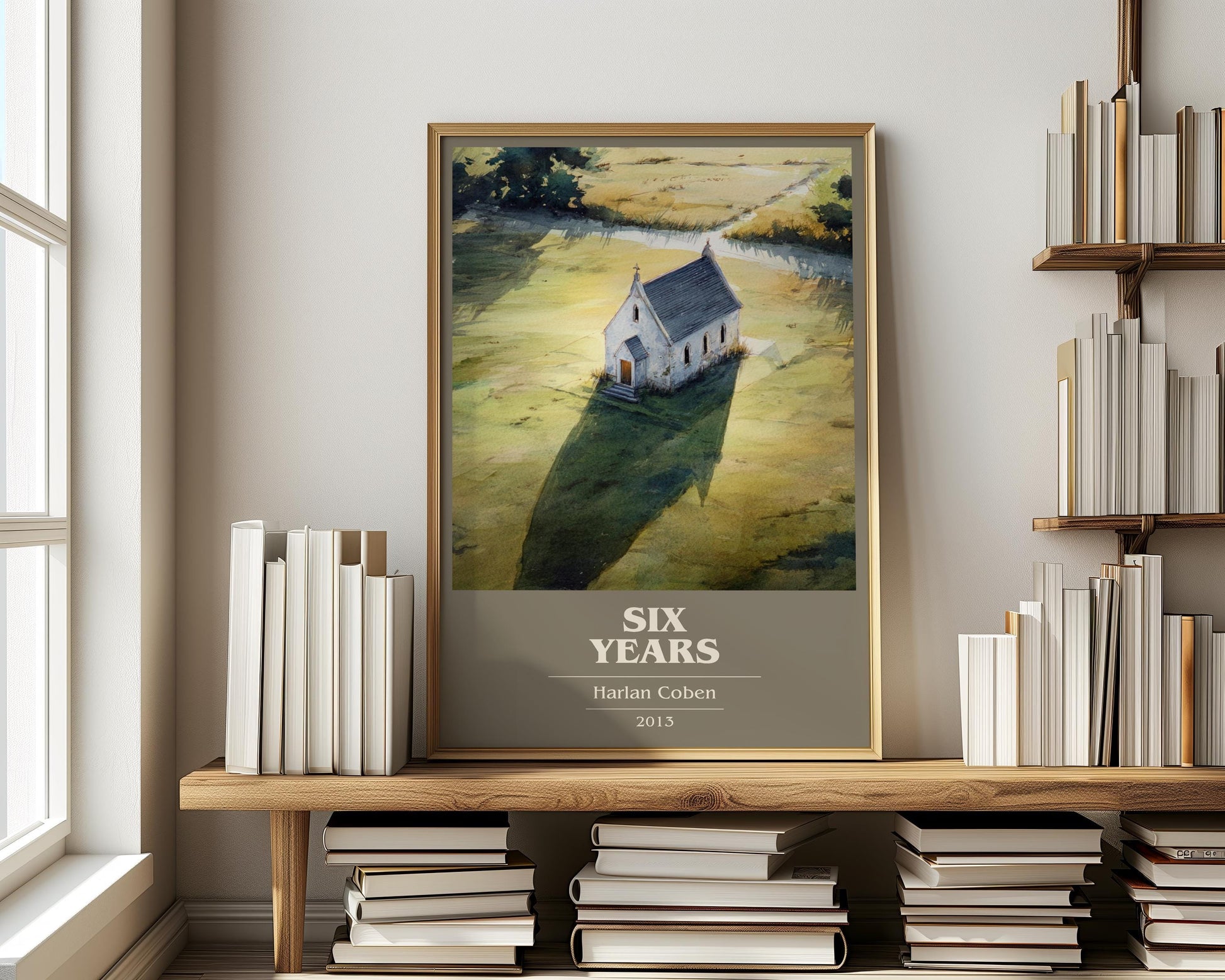 Six Years by Harlan Coben | Book Poster | Literary Art Gift For Book Lover | Novel Inspired Wall Art | Free Delivery