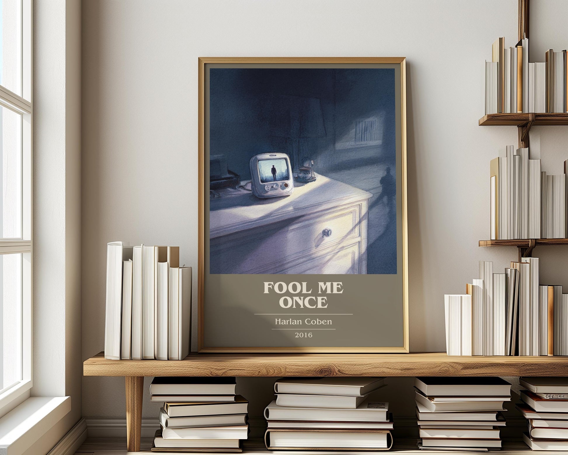 Fool Me Once by Harlan Coben | Book Poster | Literary Art Gift For Book Lover | Novel Inspired Wall Art | Free Delivery