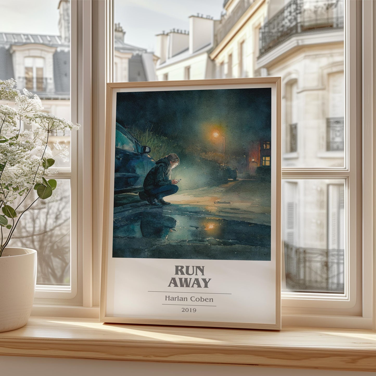 Run Away by Harlan Coben | Book Poster | Literary Art Gift For Book Lover | Novel Inspired Wall Art | Free Delivery
