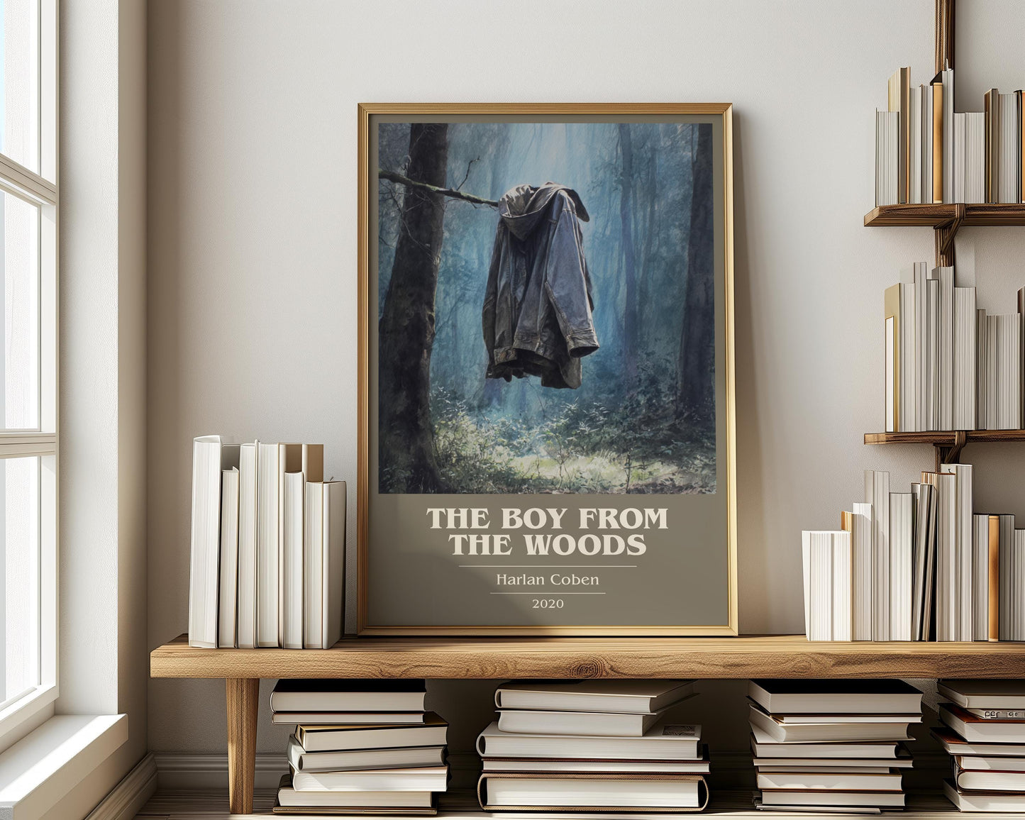 The Boy From The Woods by Harlan Coben | Book Poster | Literary Art Gift For Book Lover | Novel Inspired Wall Art | Free Delivery