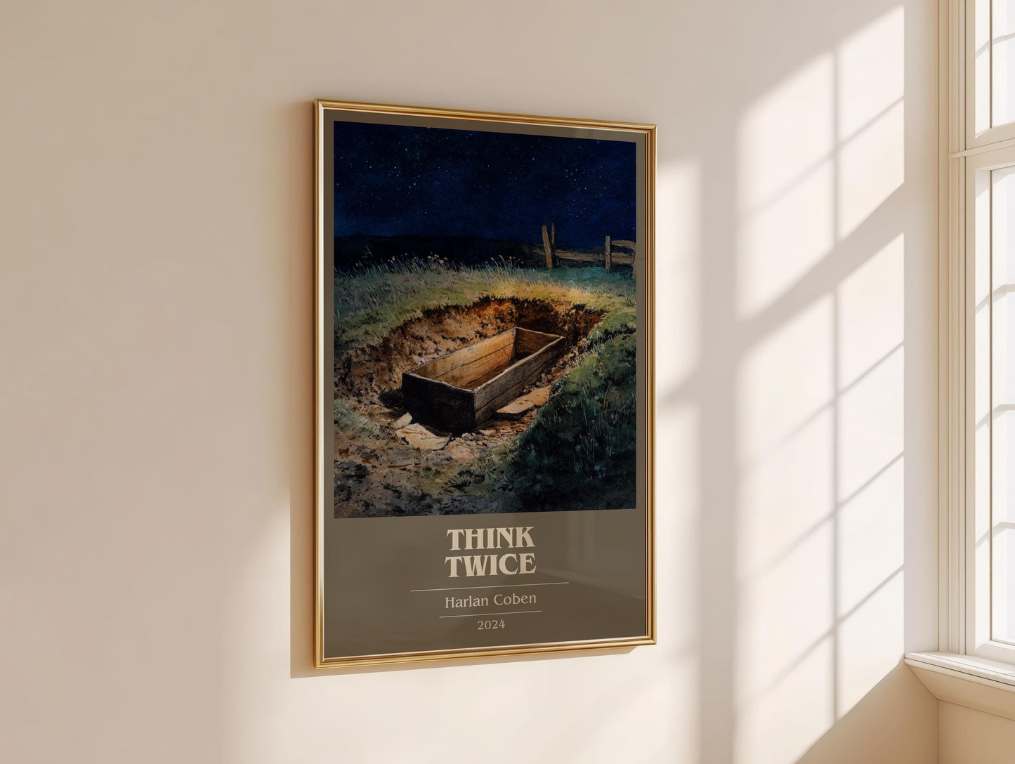 Think Twice by Harlan Coben | Book Poster | Literary Art Gift For Book Lover | Novel Inspired Wall Art | Free Delivery