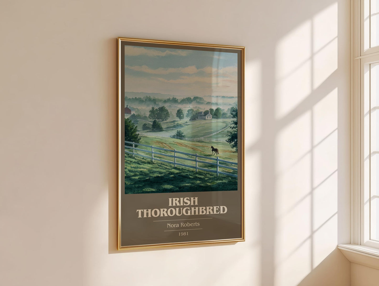 Irish Thoroughbred book cover book poster framed on wall – romance wall art