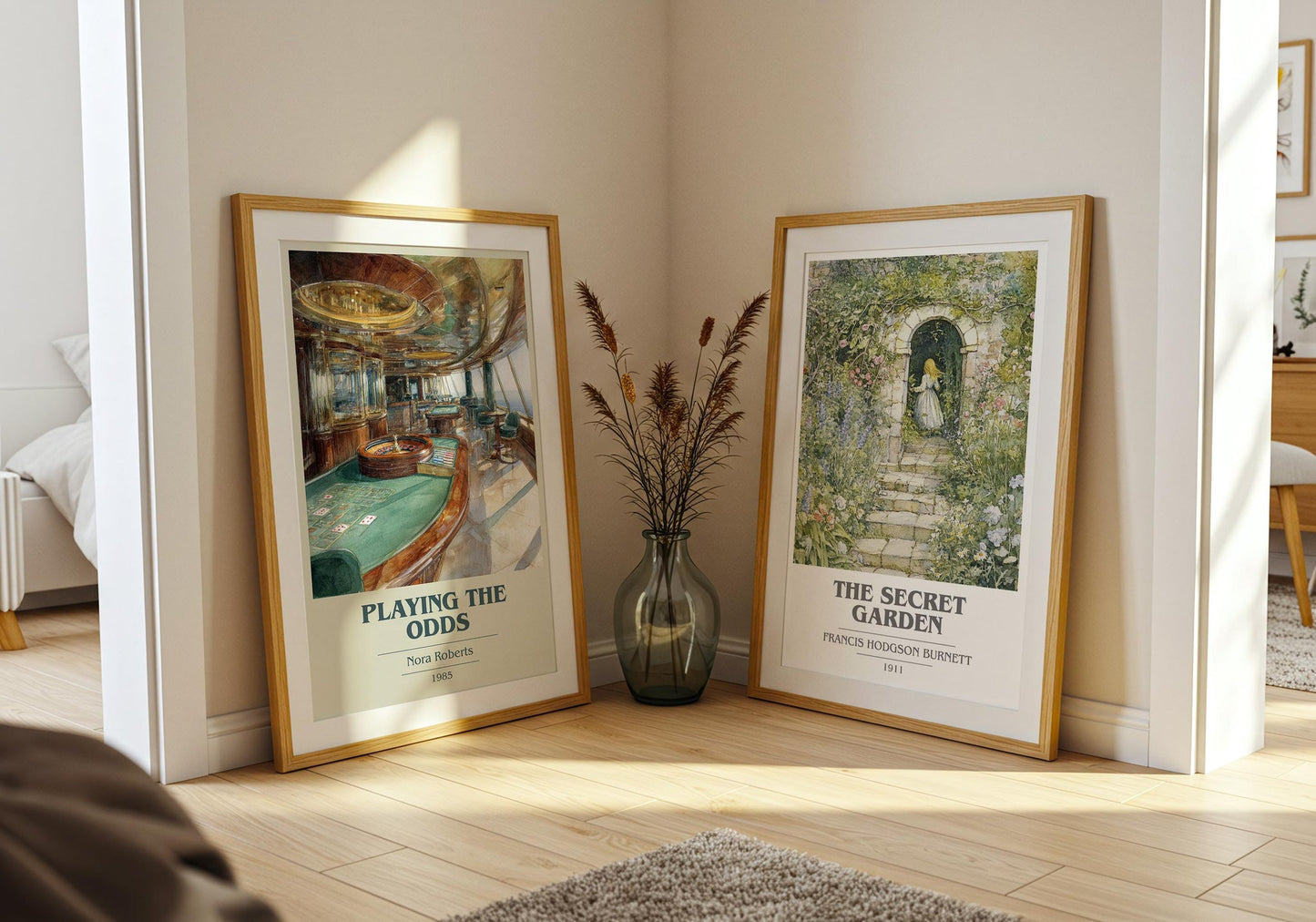 Playing the Odds book cover print on bookshelf – Nora Roberts fan gift