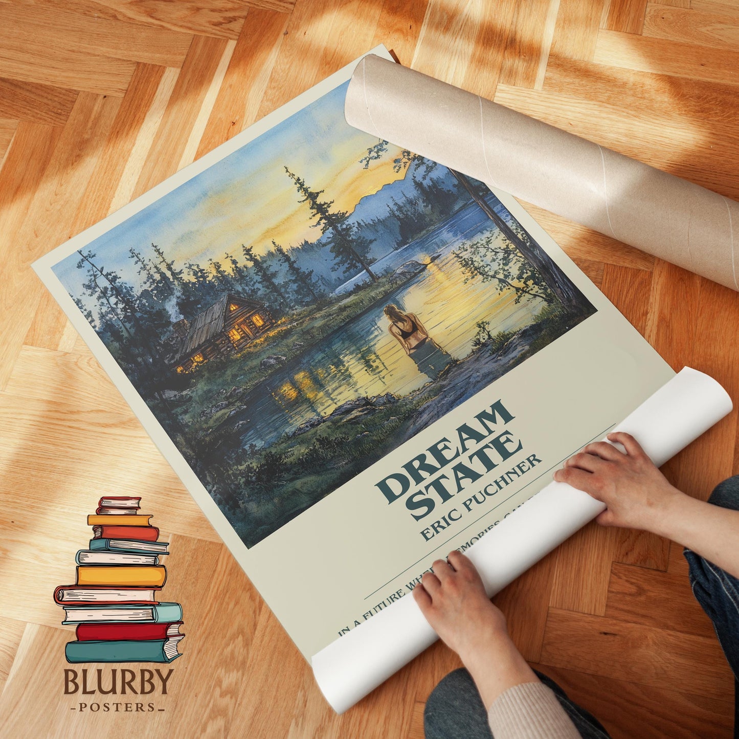 Dream State book poster packaging – museum-quality print rolled in protective tube