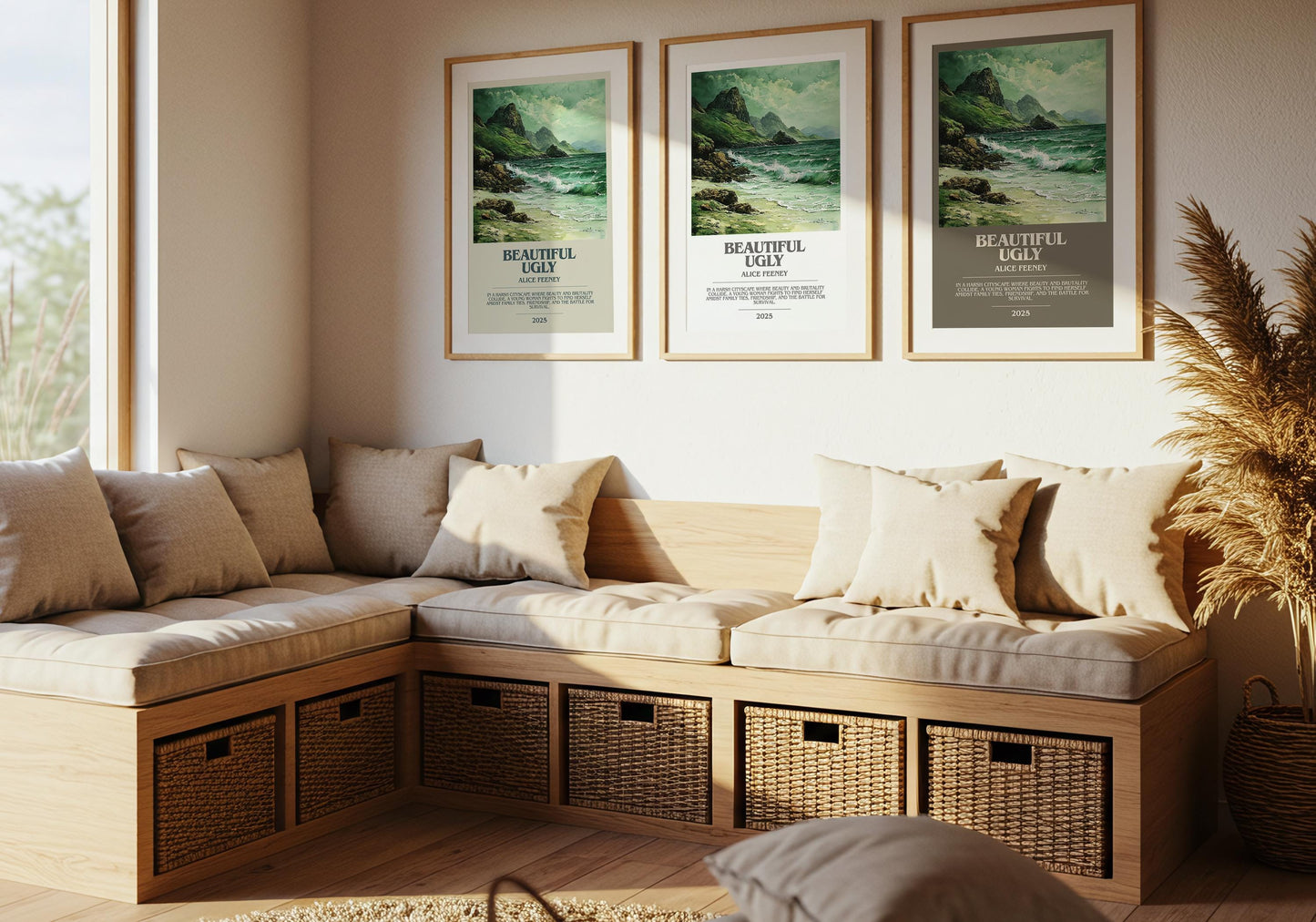 Beautiful Ugly by Alice Feeney | Descriptive Modern Book Art | Poster