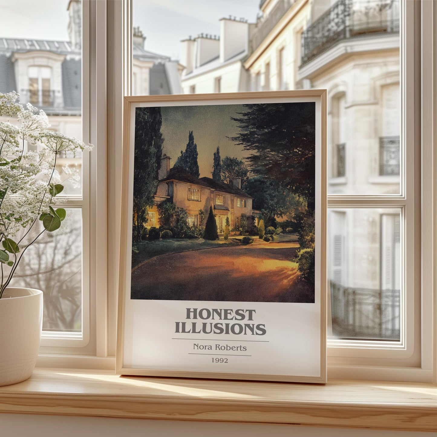 Honest Illusions book cover poster colour and style options – Nora Roberts book art