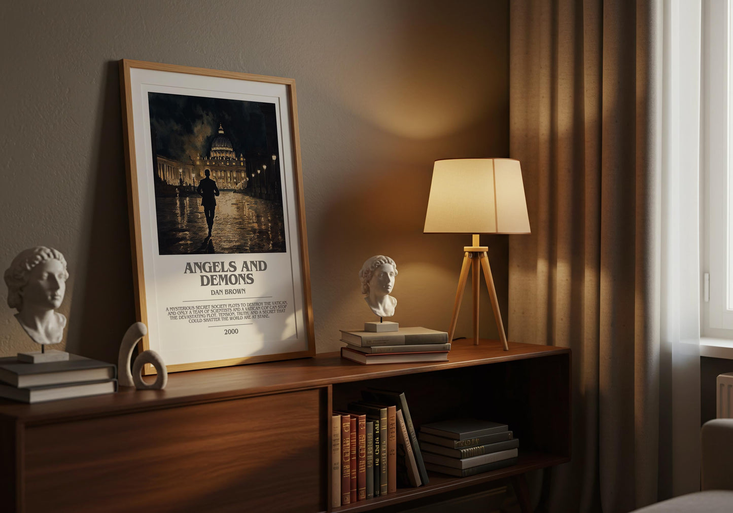 Angels and Demons by Dan Brown | Descriptive Modern Book Art | Poster