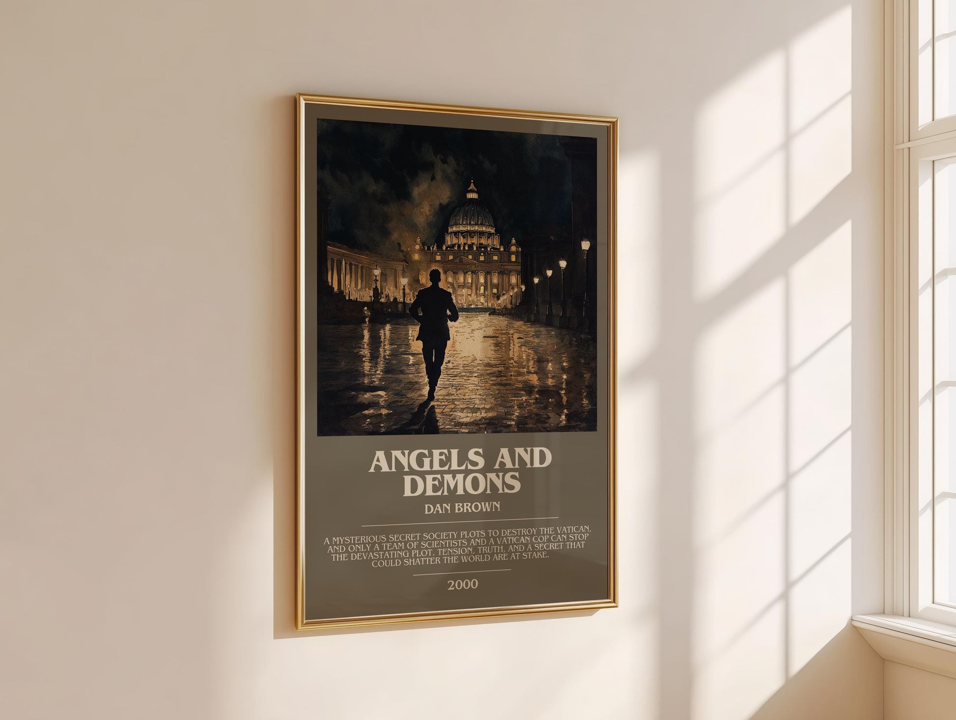 Angels and Demons by Dan Brown | Descriptive Modern Book Art | Poster