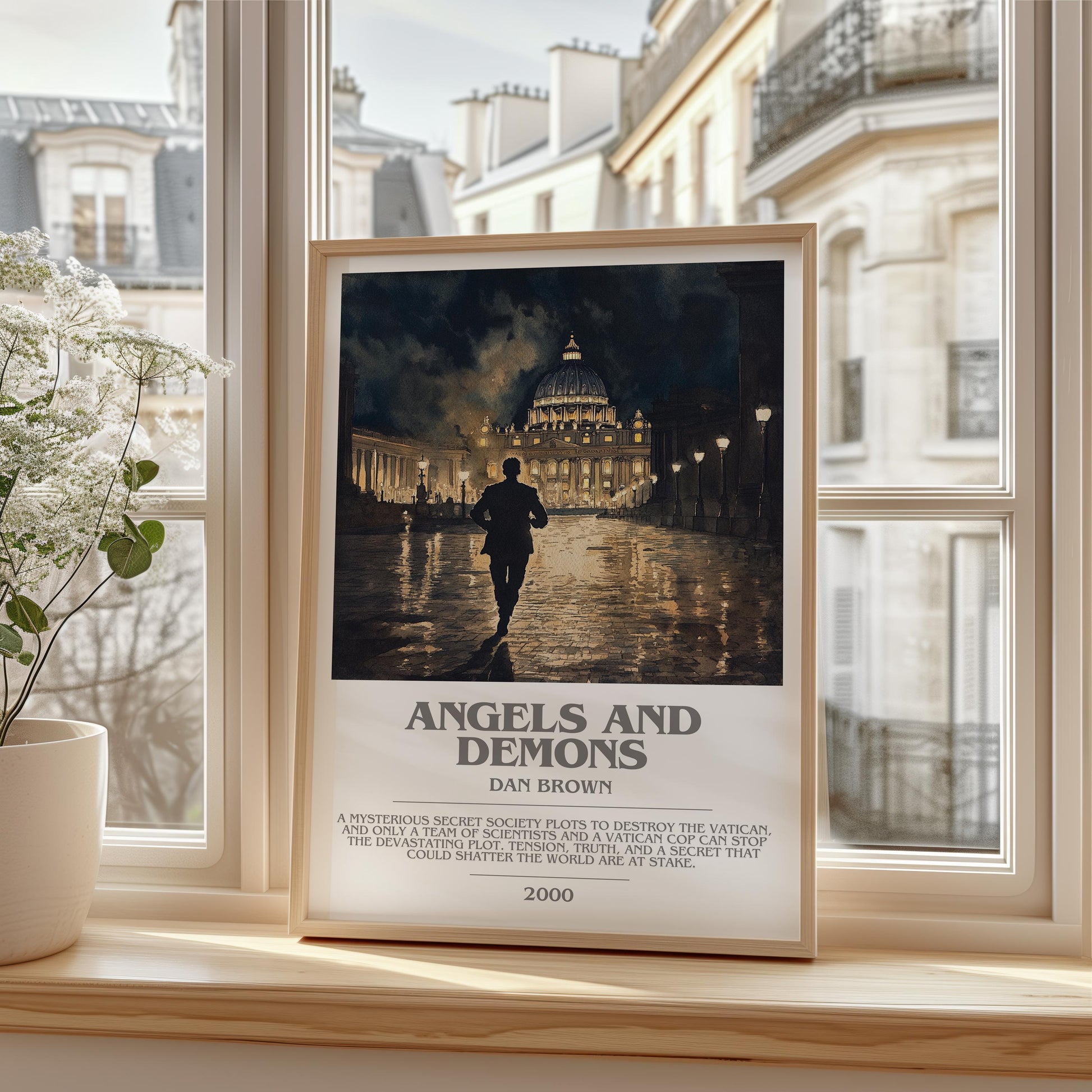 Angels and Demons by Dan Brown | Descriptive Modern Book Art | Poster