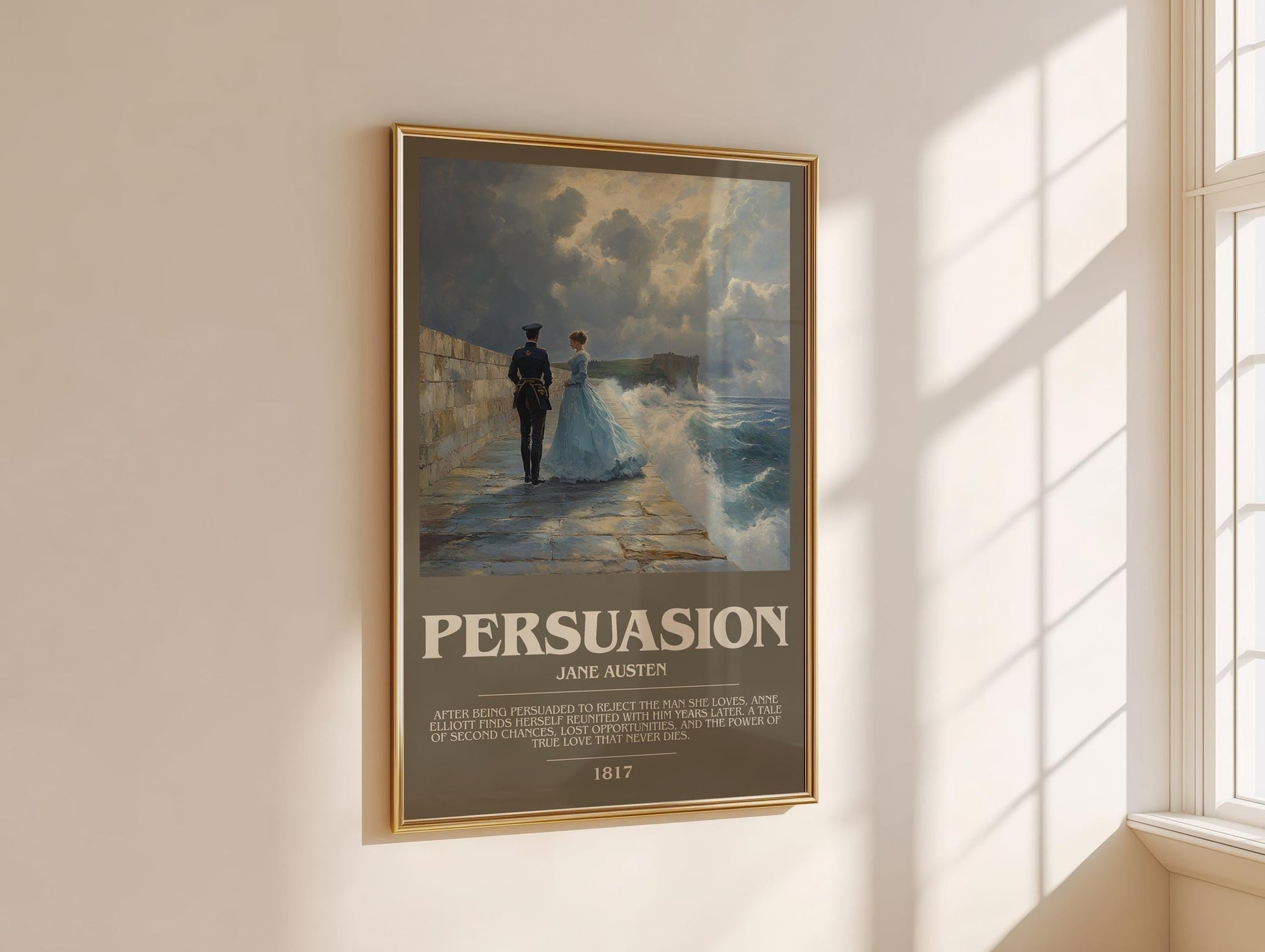 Persuasion bookish book poster framed on wall – classic literature wall art