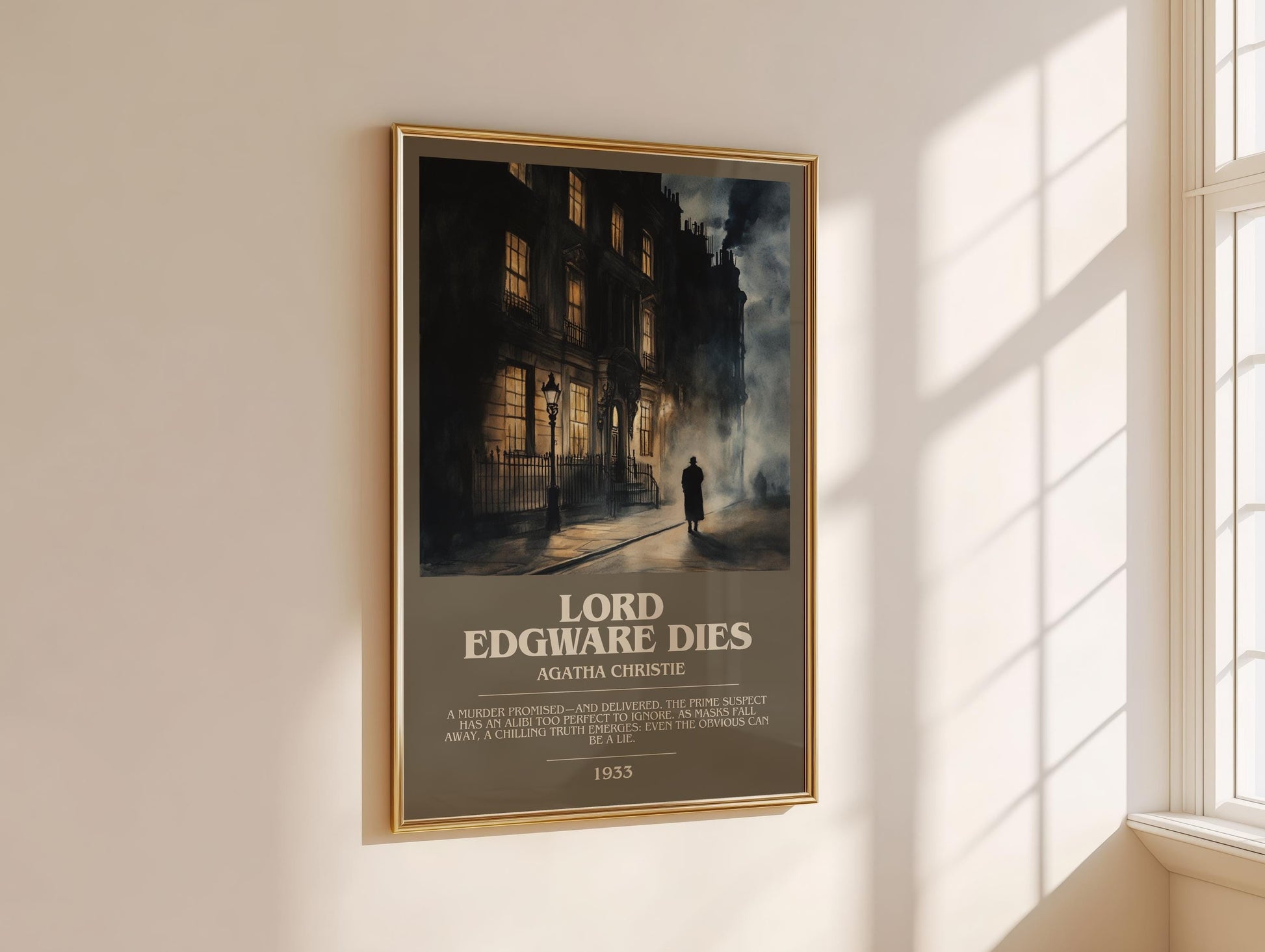 Lord Edgware Dies by Agatha Christie | Descriptive Modern Book Art | Poster
