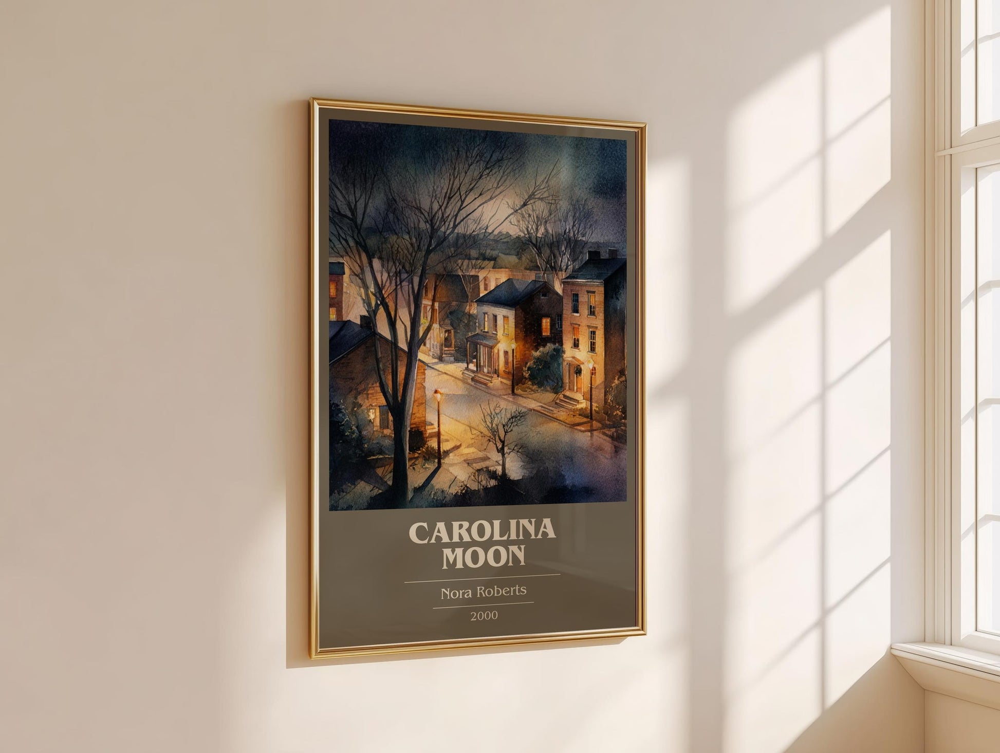Carolina Moon book cover book poster framed on wall – romance wall art