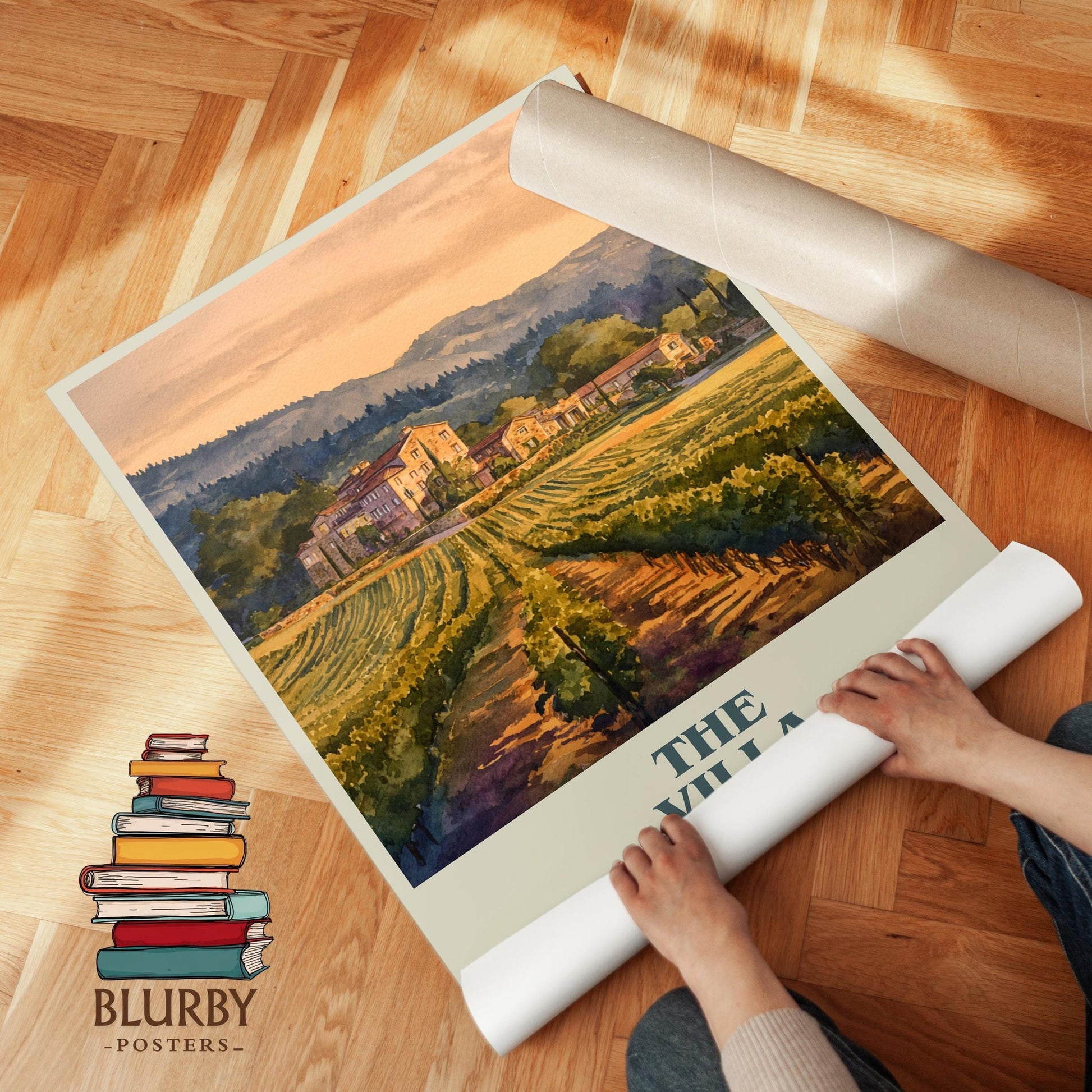 The Villa book poster packaging – museum-quality print rolled in protective tube