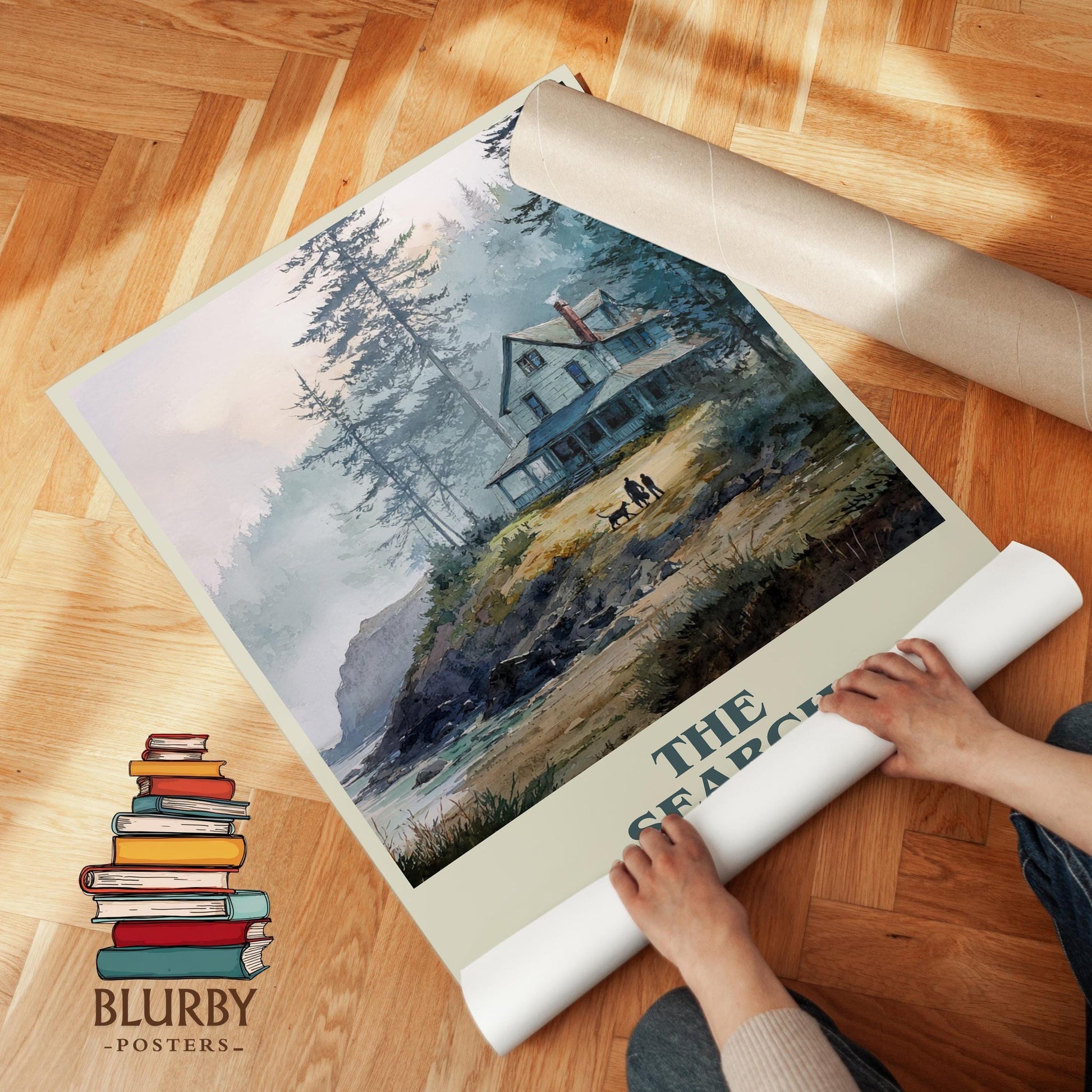 The Search book cover poster paired in gallery wall – literary art prints