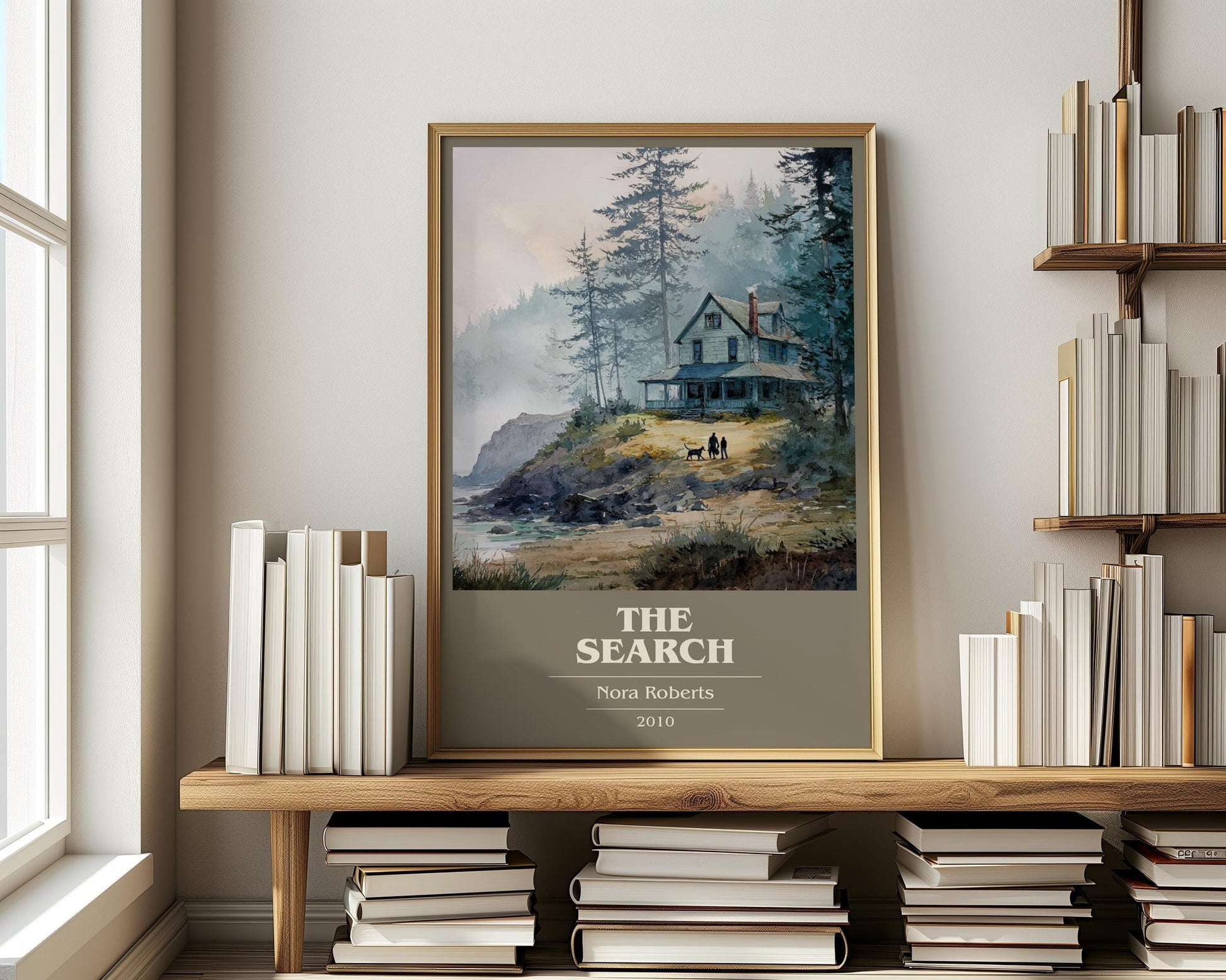 The Search book cover book poster framed on wall – romance wall art