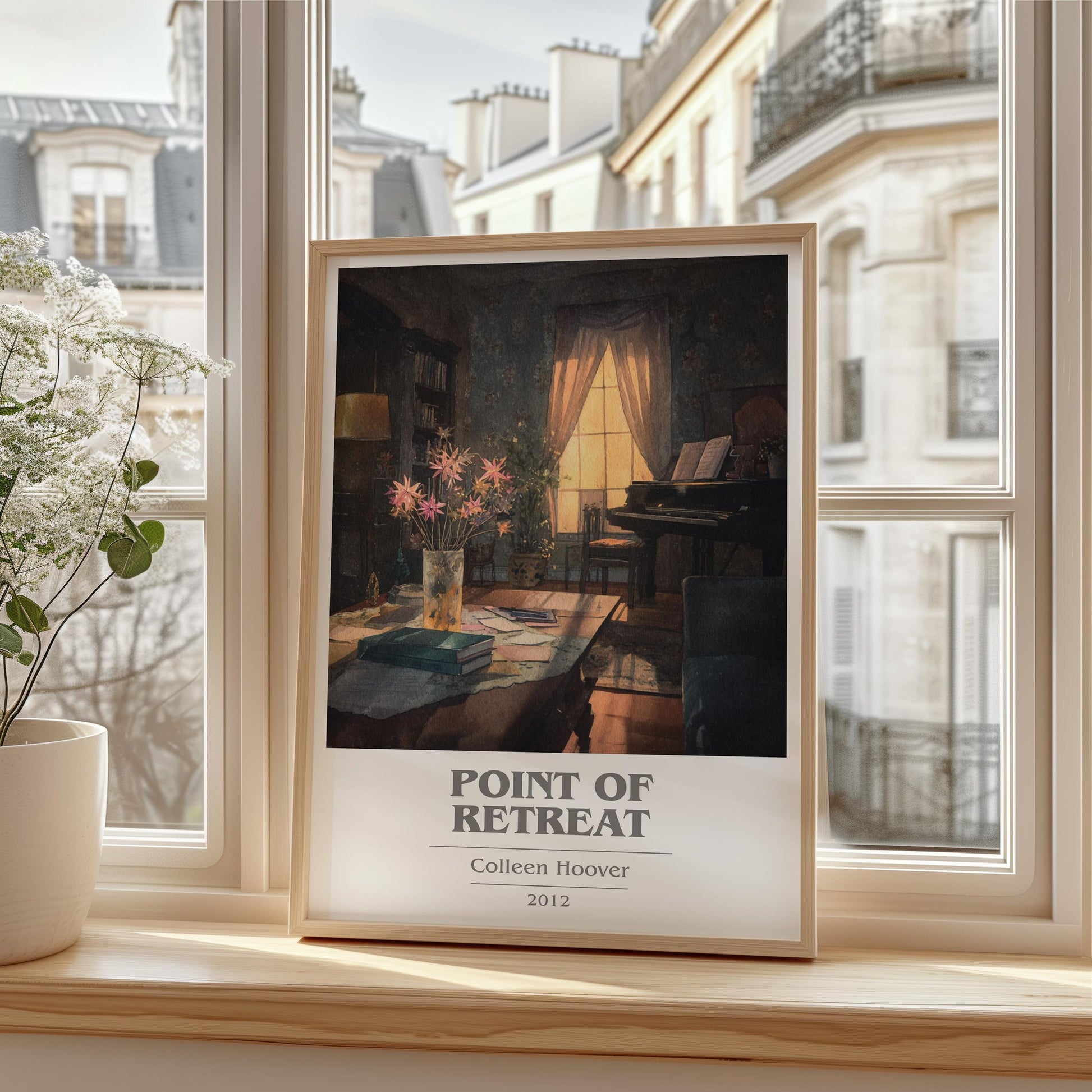 Point Of Retreat book cover poster colour and style options – Colleen Hoover book art