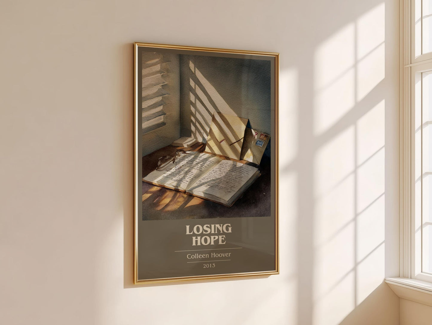 Losing Hope book cover book poster framed on wall – romance wall art