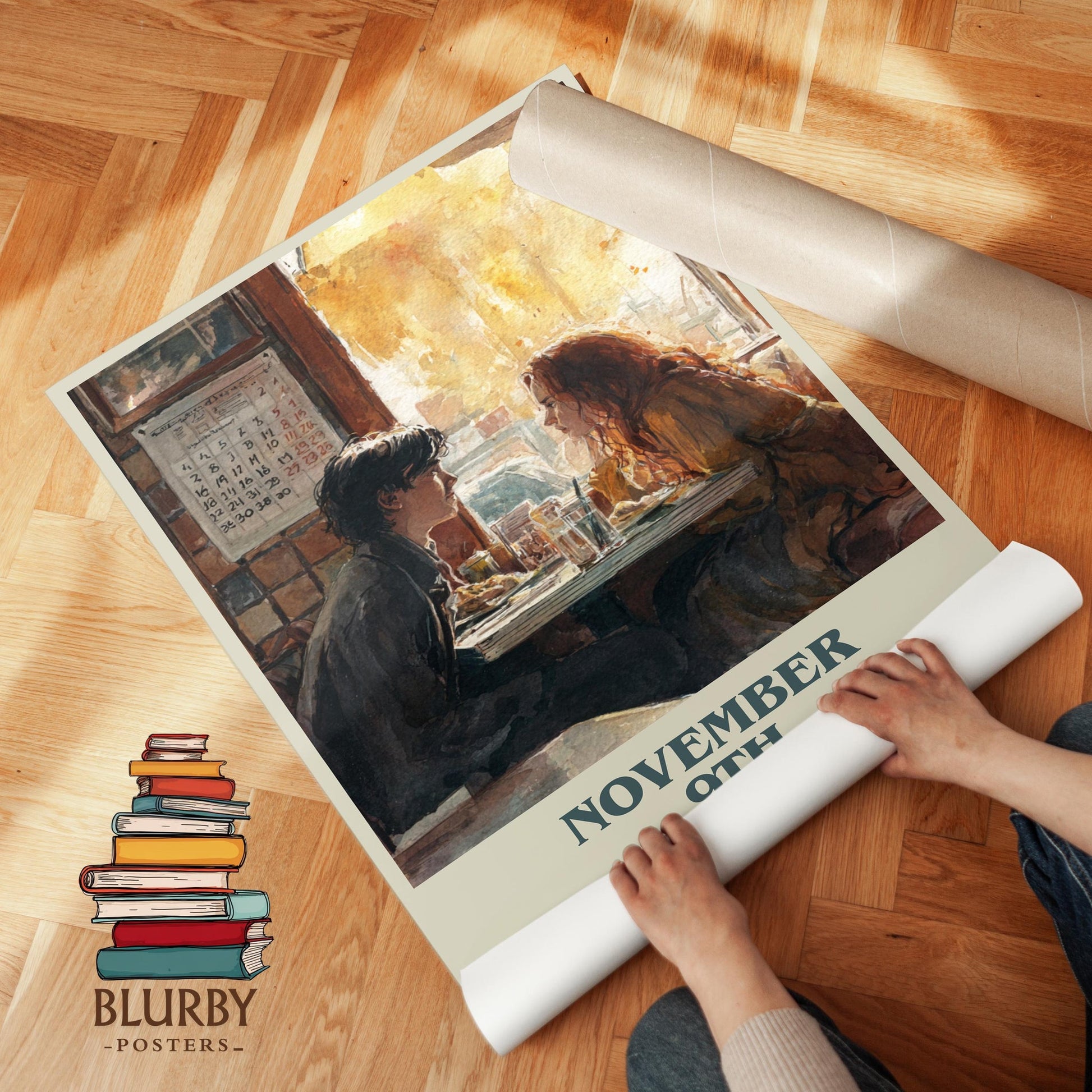 November 9 book poster packaging – museum-quality print rolled in protective tube