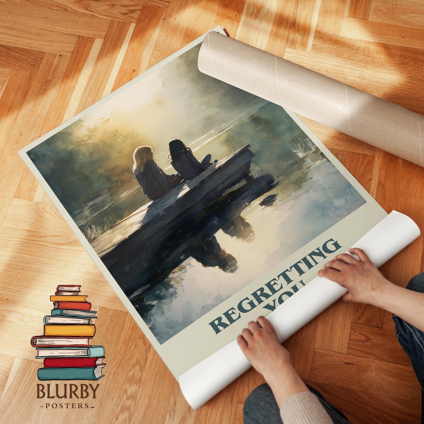 Regretting You book poster packaging – museum-quality print rolled in protective tube