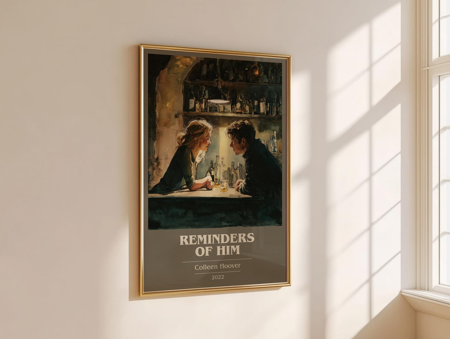 Reminders of Him book cover book poster framed on wall – romance wall art