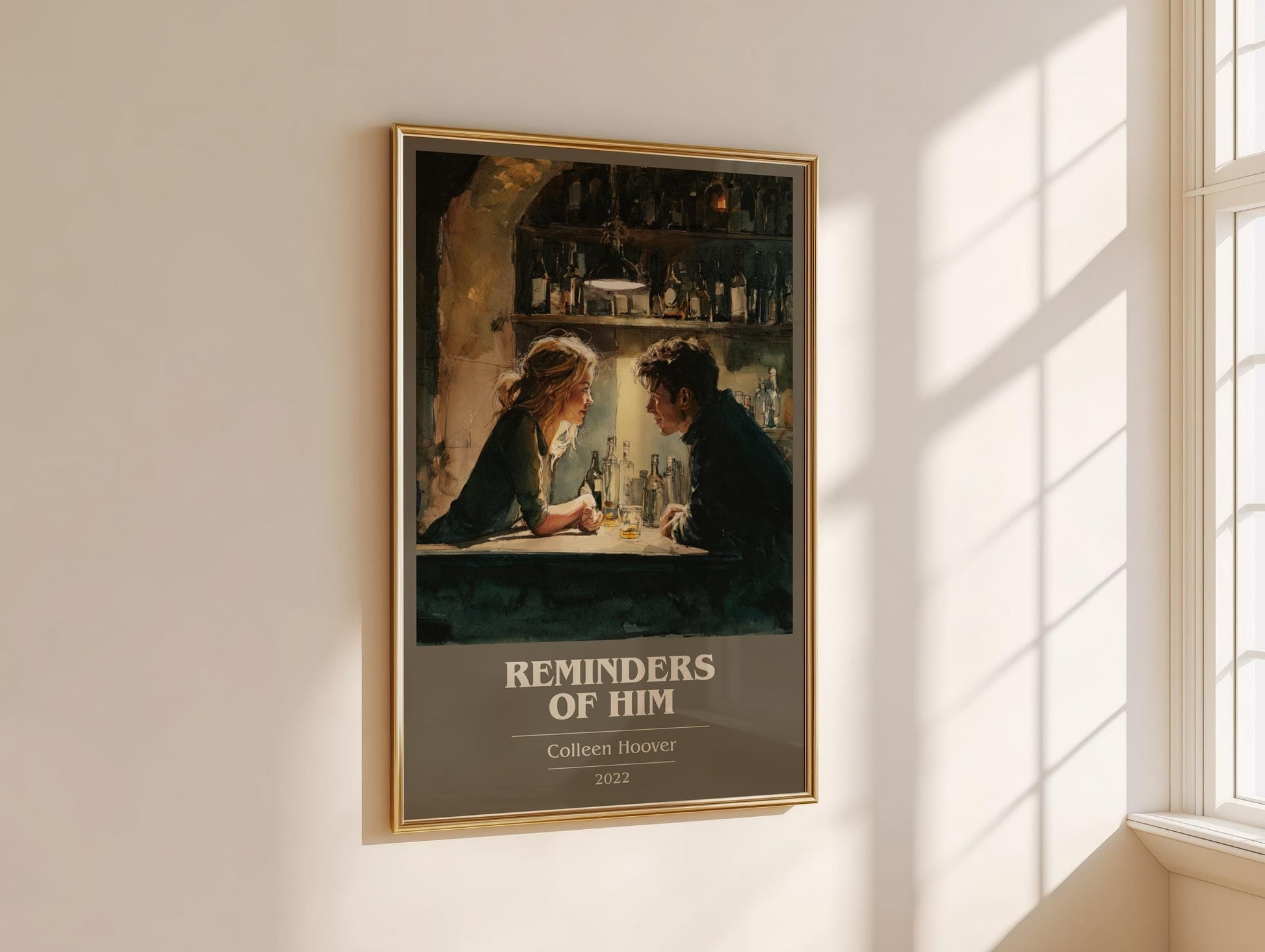 Reminders of Him book cover book poster framed on wall – romance wall art