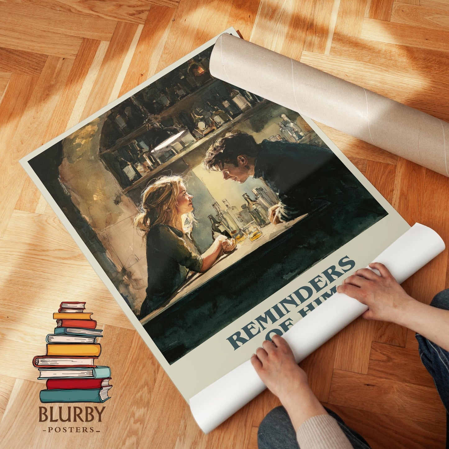 Reminders of Him book poster packaging – museum-quality print rolled in protective tube
