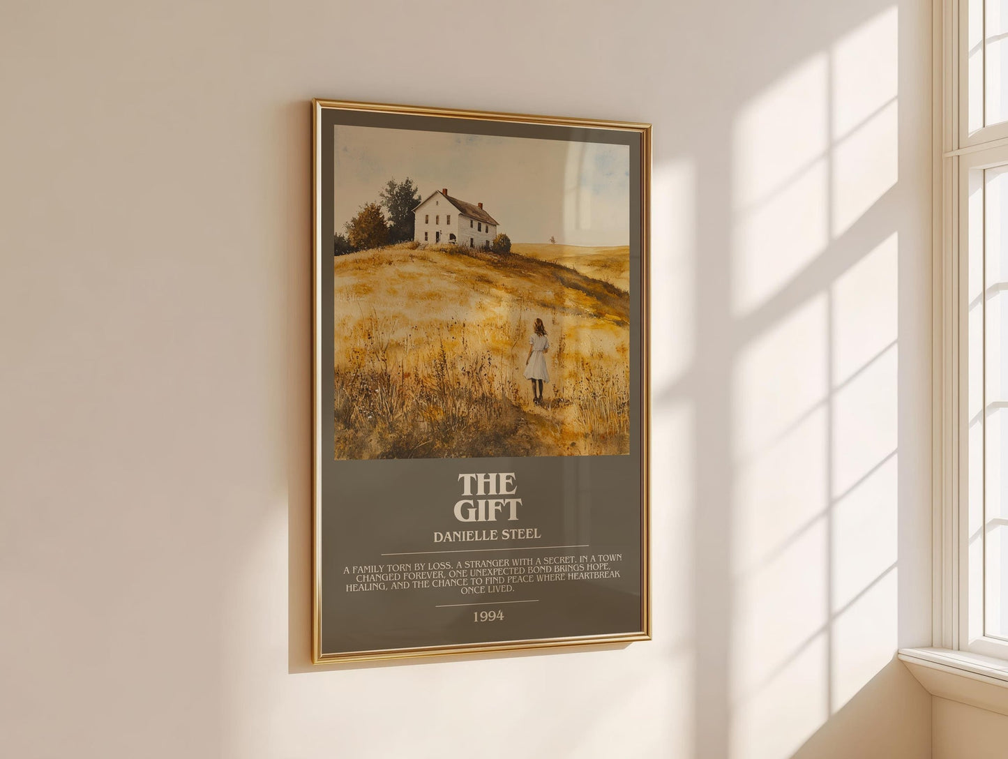 The Gift bookish book poster framed on wall – romance wall art