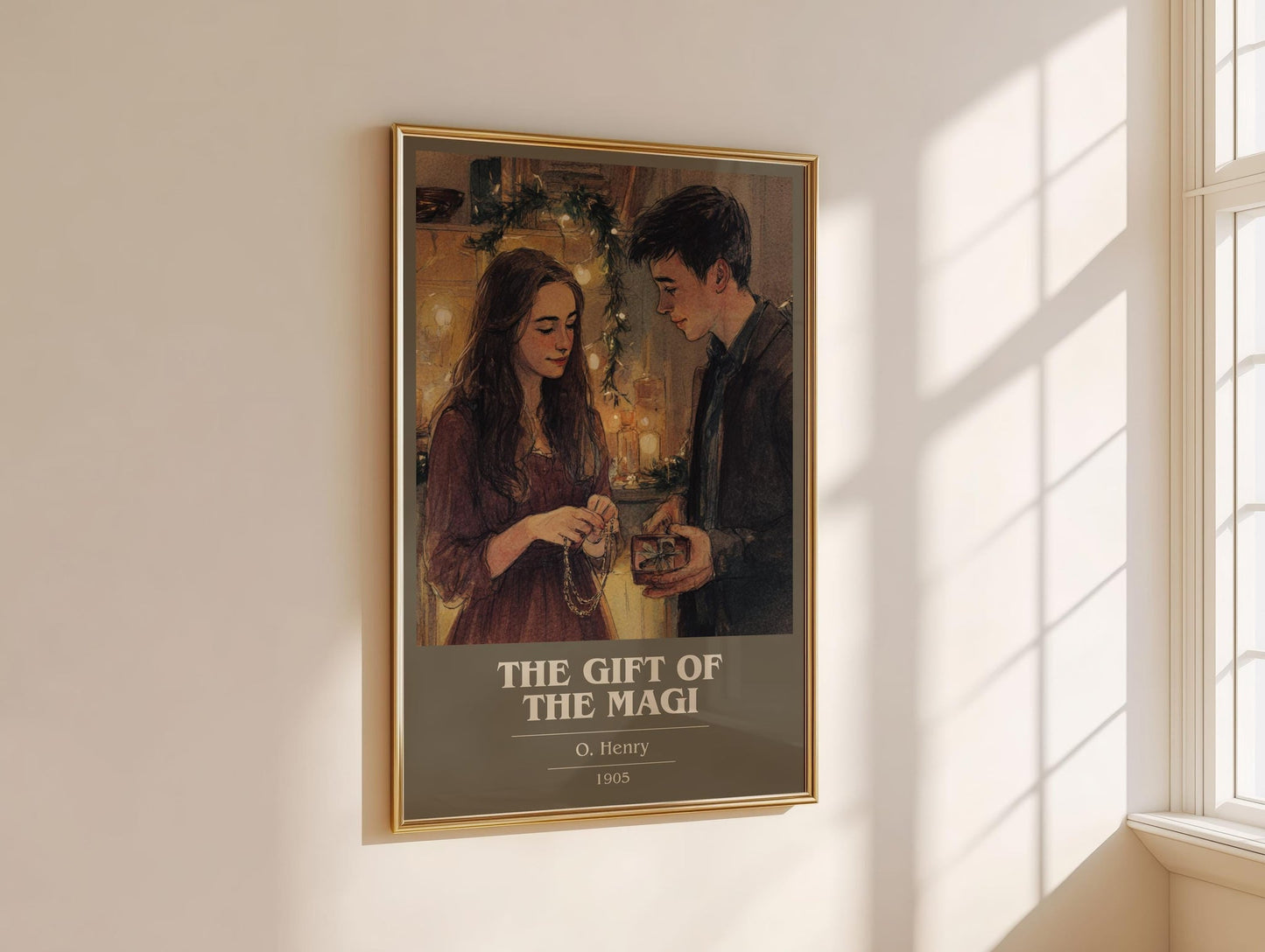 The Gift Of The Magi book cover book poster framed on wall – classic literature wall art