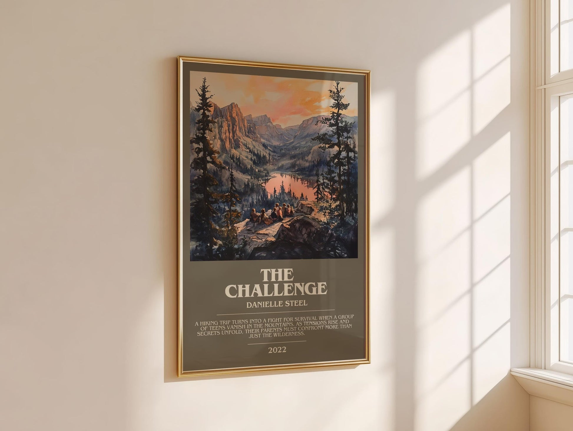 The Challenge bookish book poster framed on wall – romance wall art
