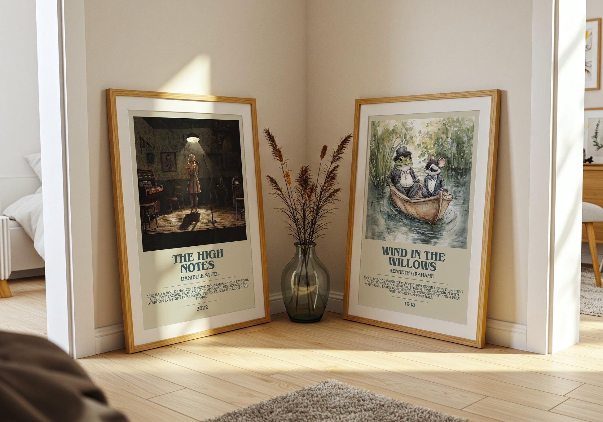 The High Notes bookish poster paired in gallery wall – literary art prints