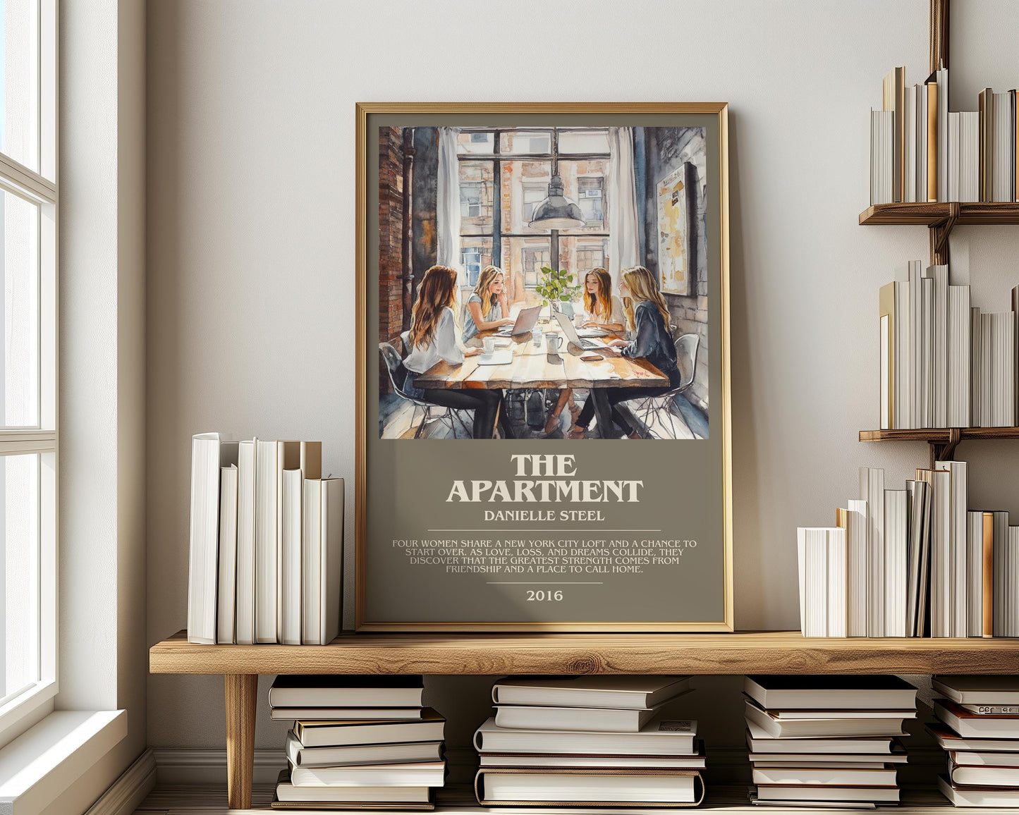 The Apartment bookish poster paired in gallery wall – literary art prints