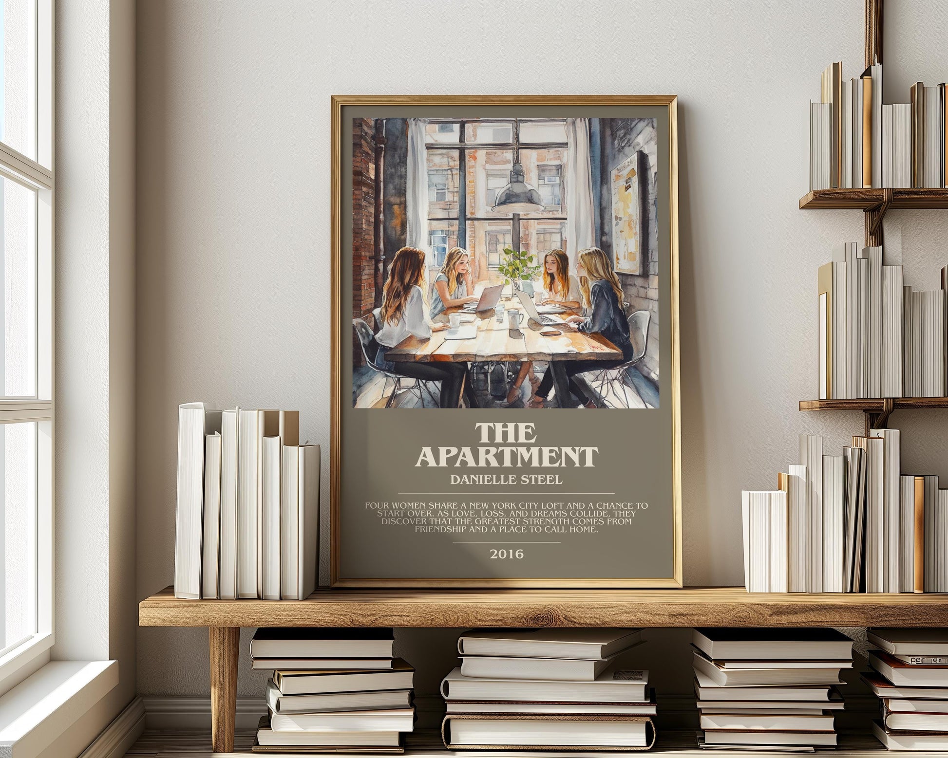 The Apartment bookish poster paired in gallery wall – literary art prints