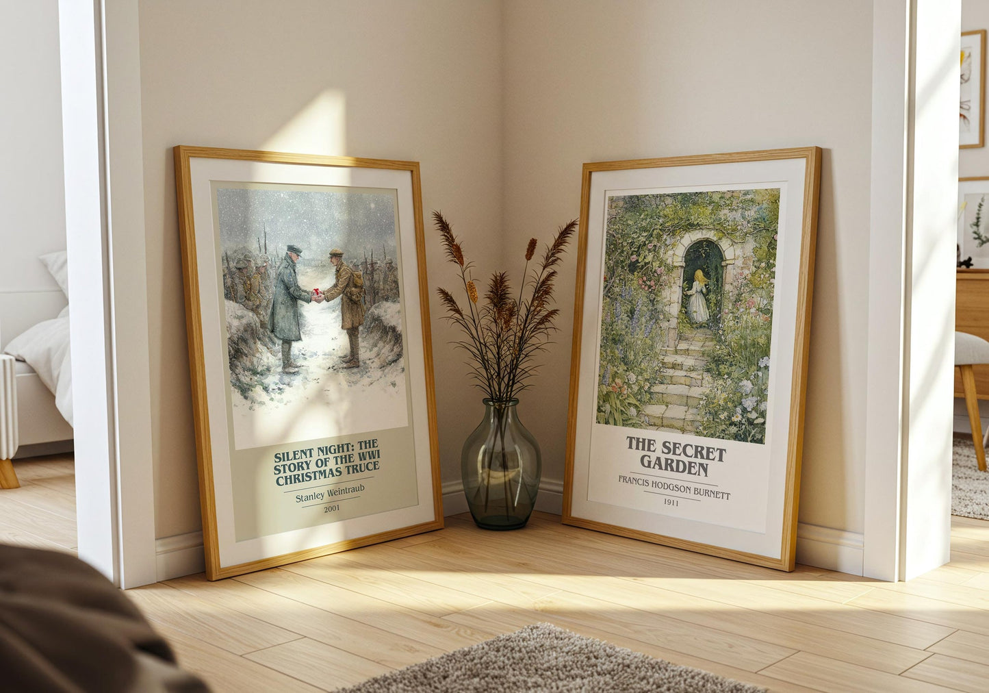 Silent Night: The Story of the World War I Christmas Truce book cover print on bookshelf – Stanley Weintraub fan gift