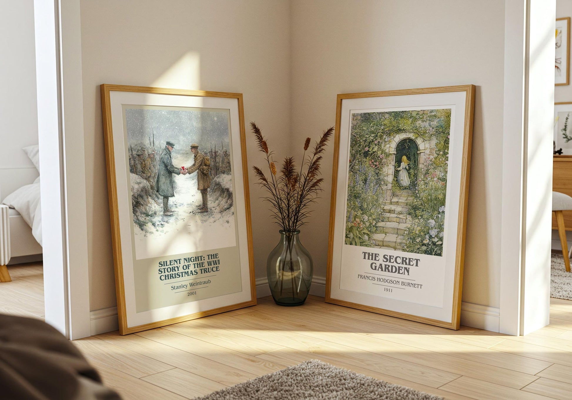 Silent Night: The Story of the World War I Christmas Truce book cover print on bookshelf – Stanley Weintraub fan gift