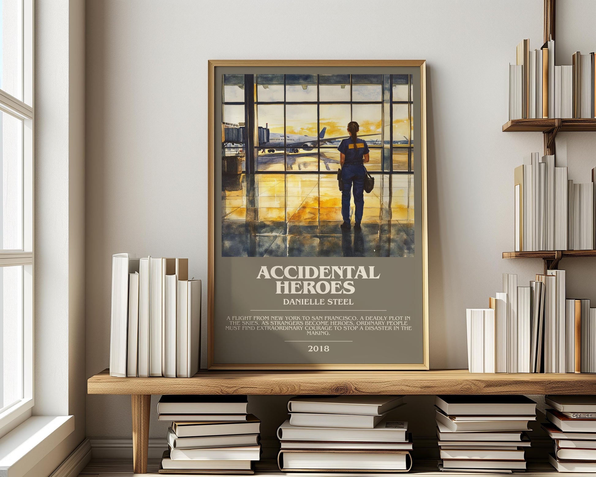 Accidental Heroes bookish poster paired in gallery wall – literary art prints