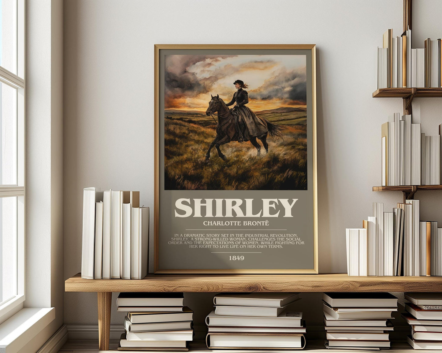 Shirley bookish poster paired in gallery wall – literary art prints