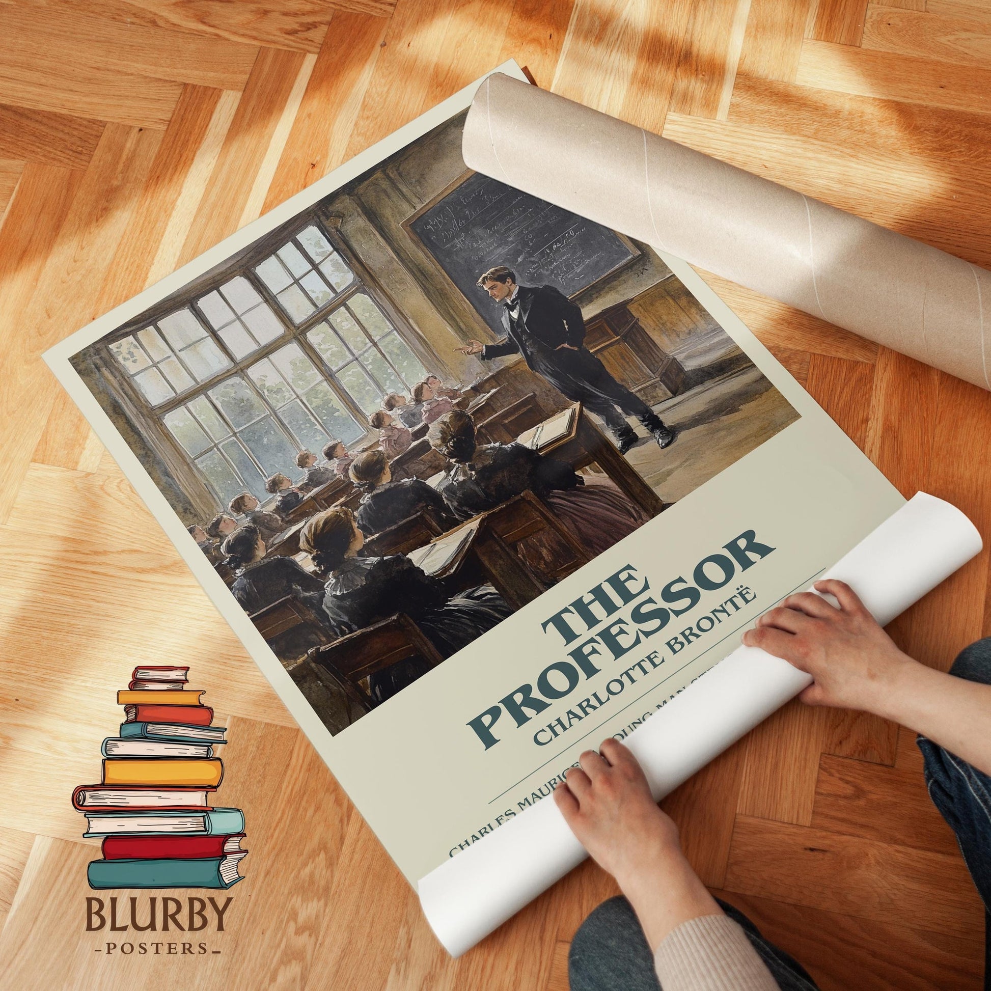 The Professor book poster packaging – museum-quality print rolled in protective tube